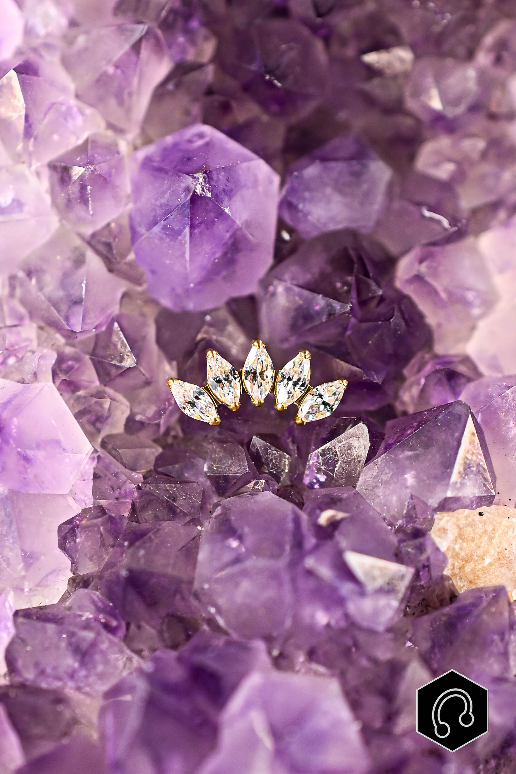 Labret Titane Doré Velvet Crown