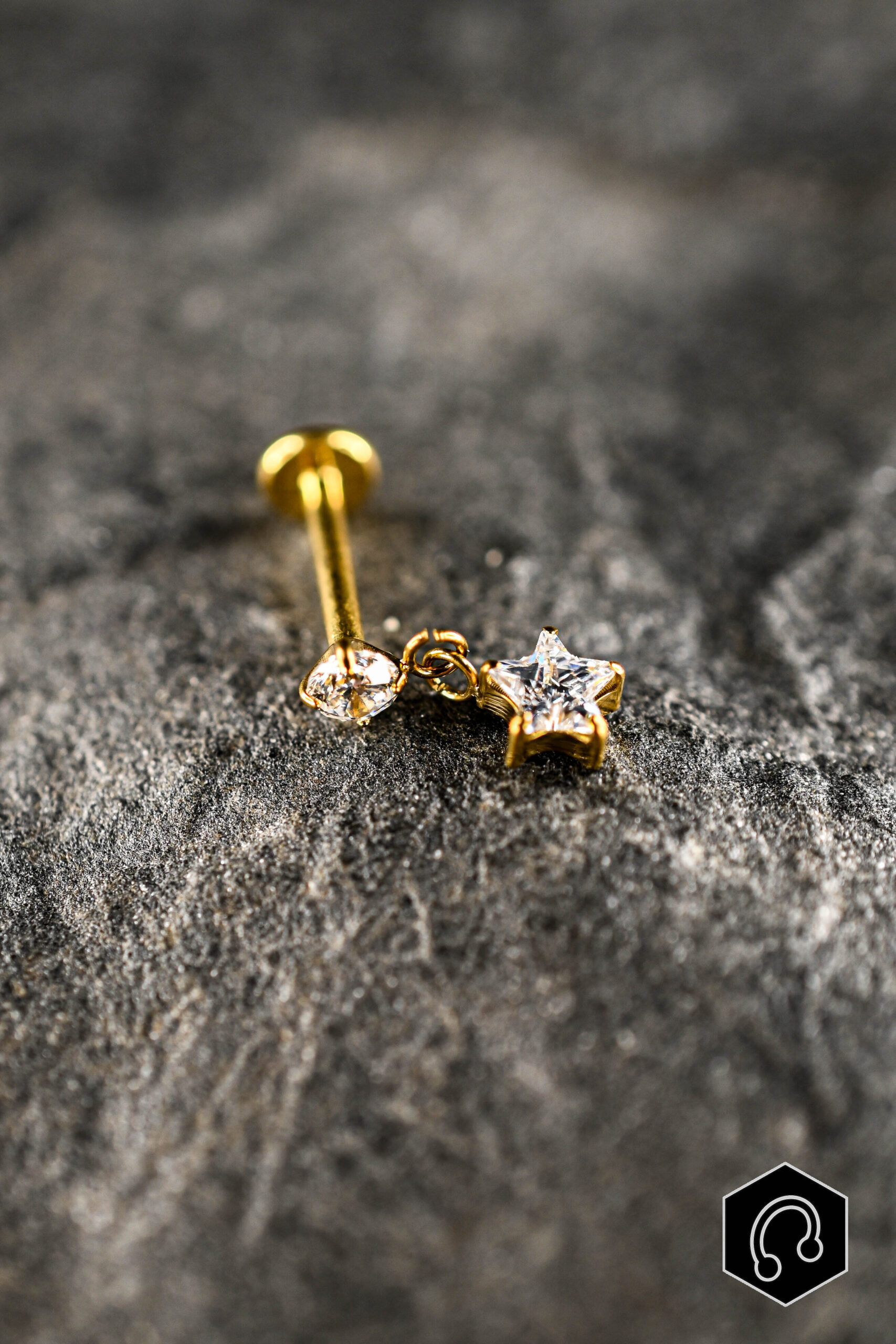 Labret Titane Doré Starlet Drop