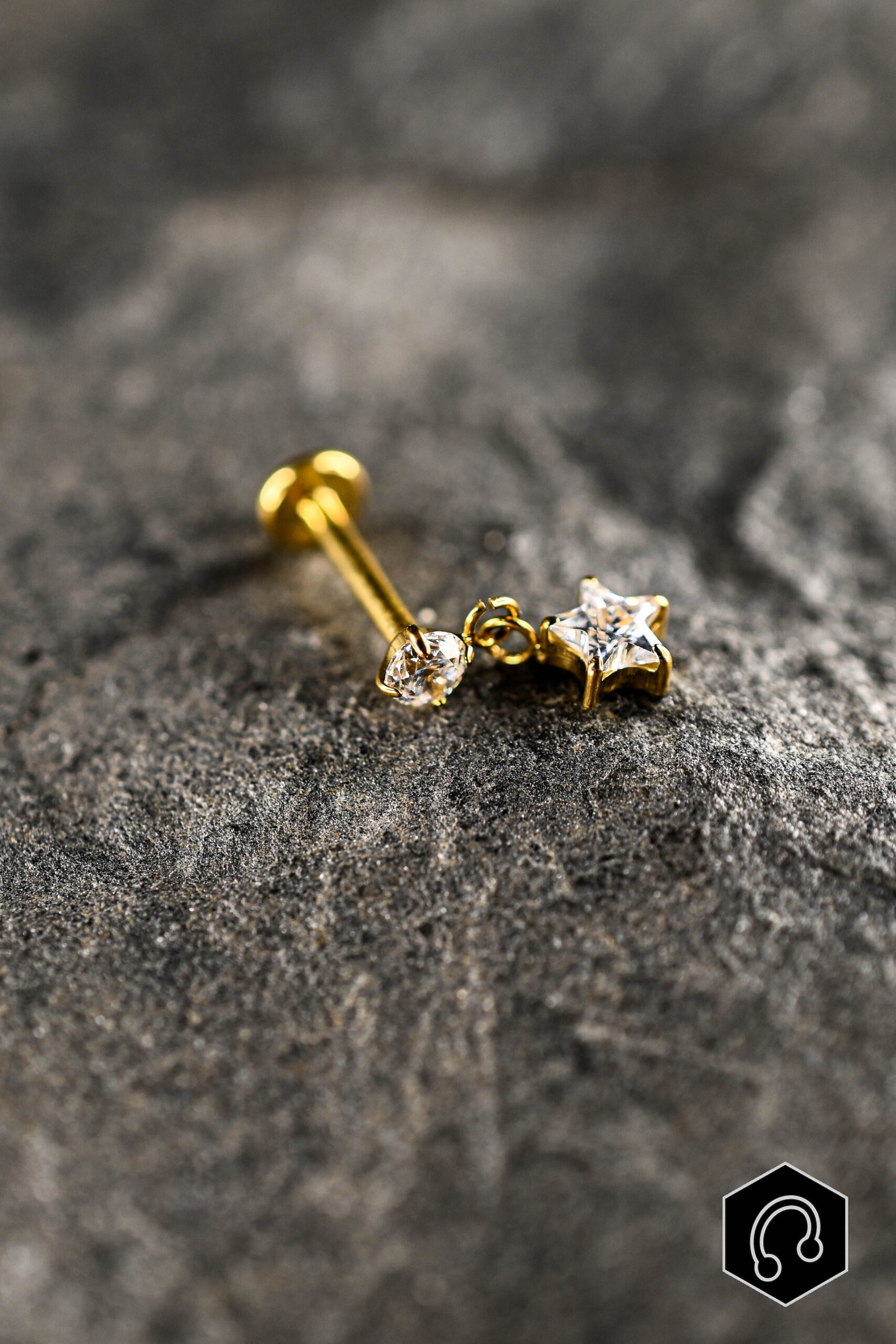 Labret Titane Doré Starlet Drop