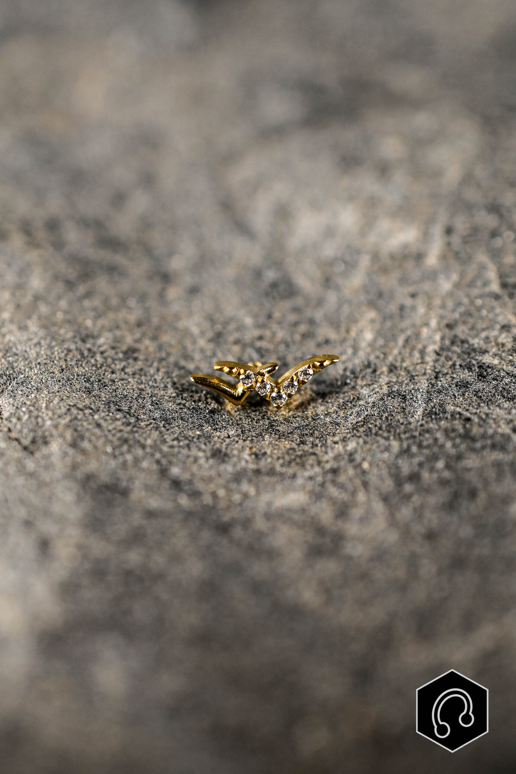 Labret Titane Golden Drift