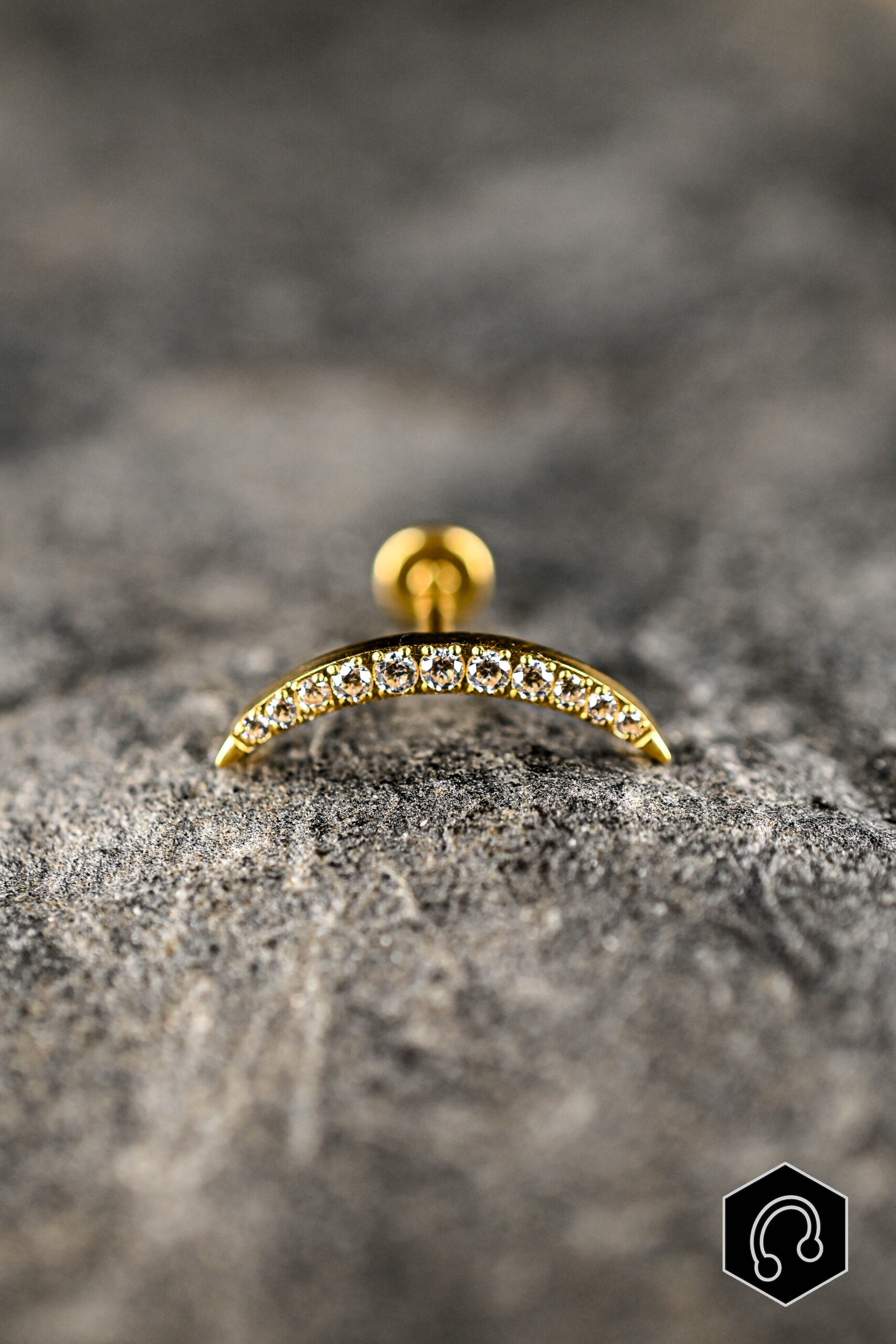 Labret Titane Doré Glow Arc