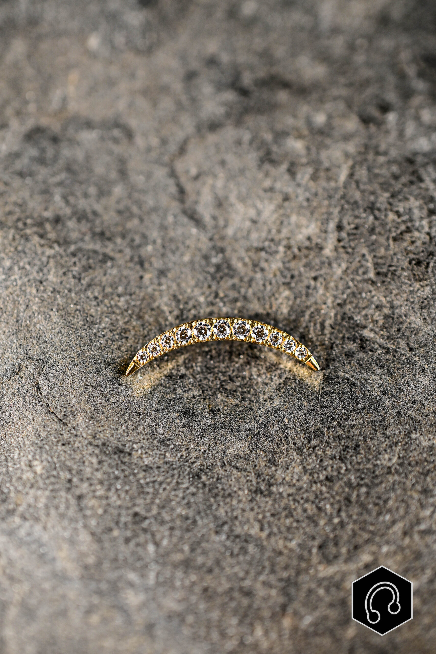 Labret Titane Doré Glow Arc