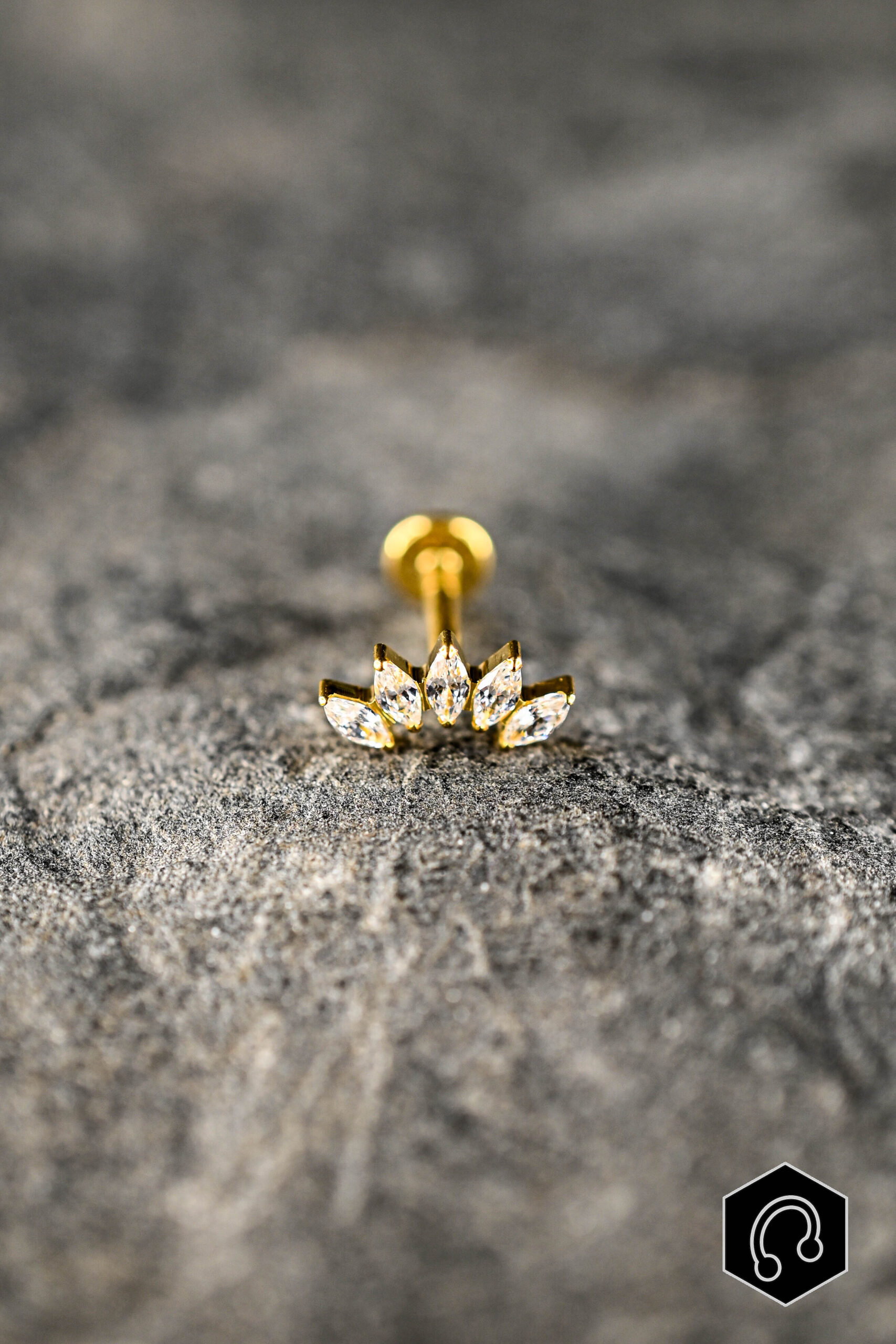 Labret Titane Doré Velvet Crown