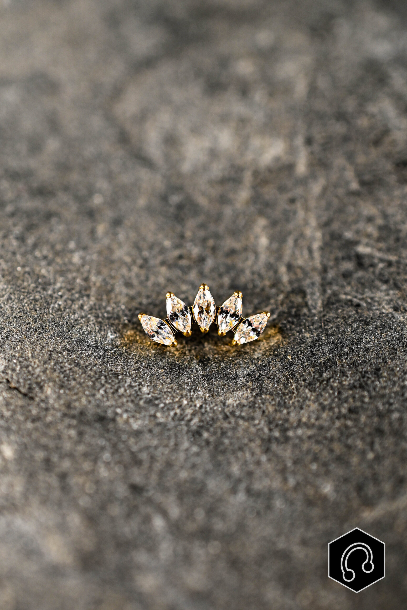 Labret Titane Doré Velvet Crown