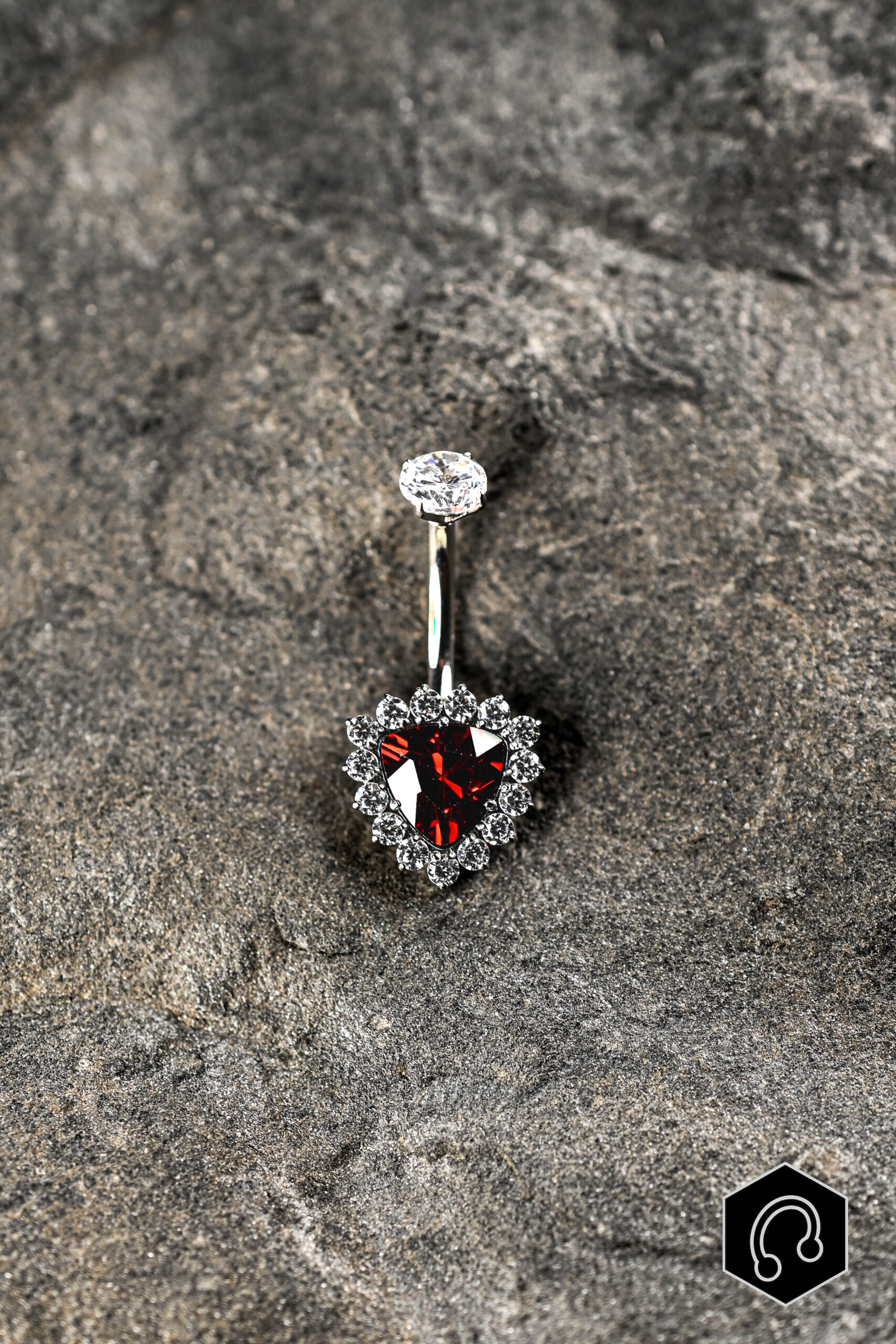 Banane Nombril Titane Rouge Tri-Glow