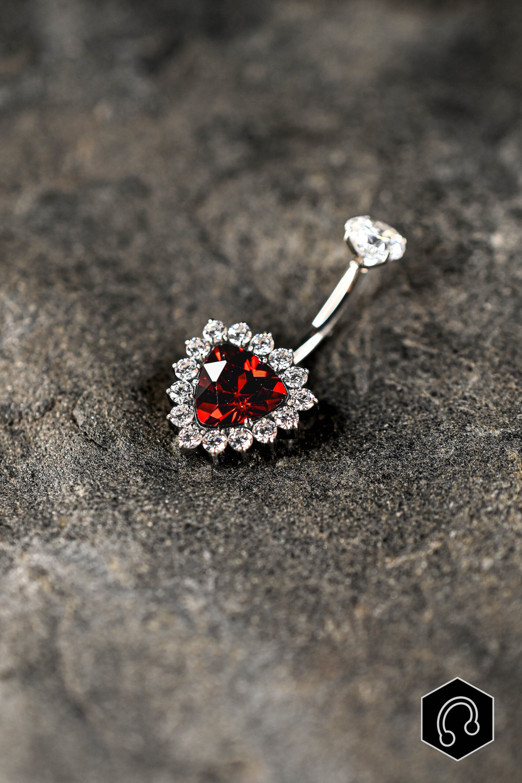 Banane Nombril Titane Rouge Tri-Glow