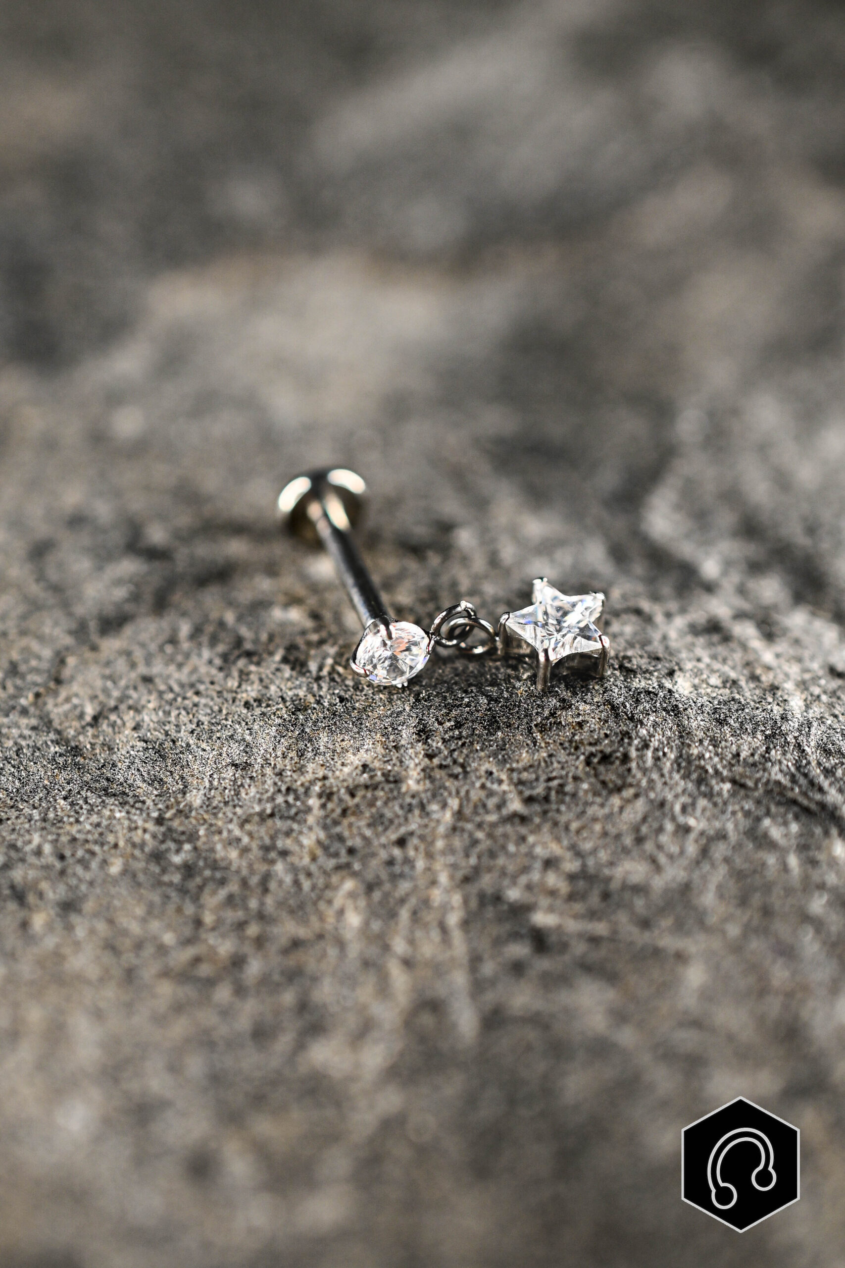 Labret Titane Argenté Starlet Drop