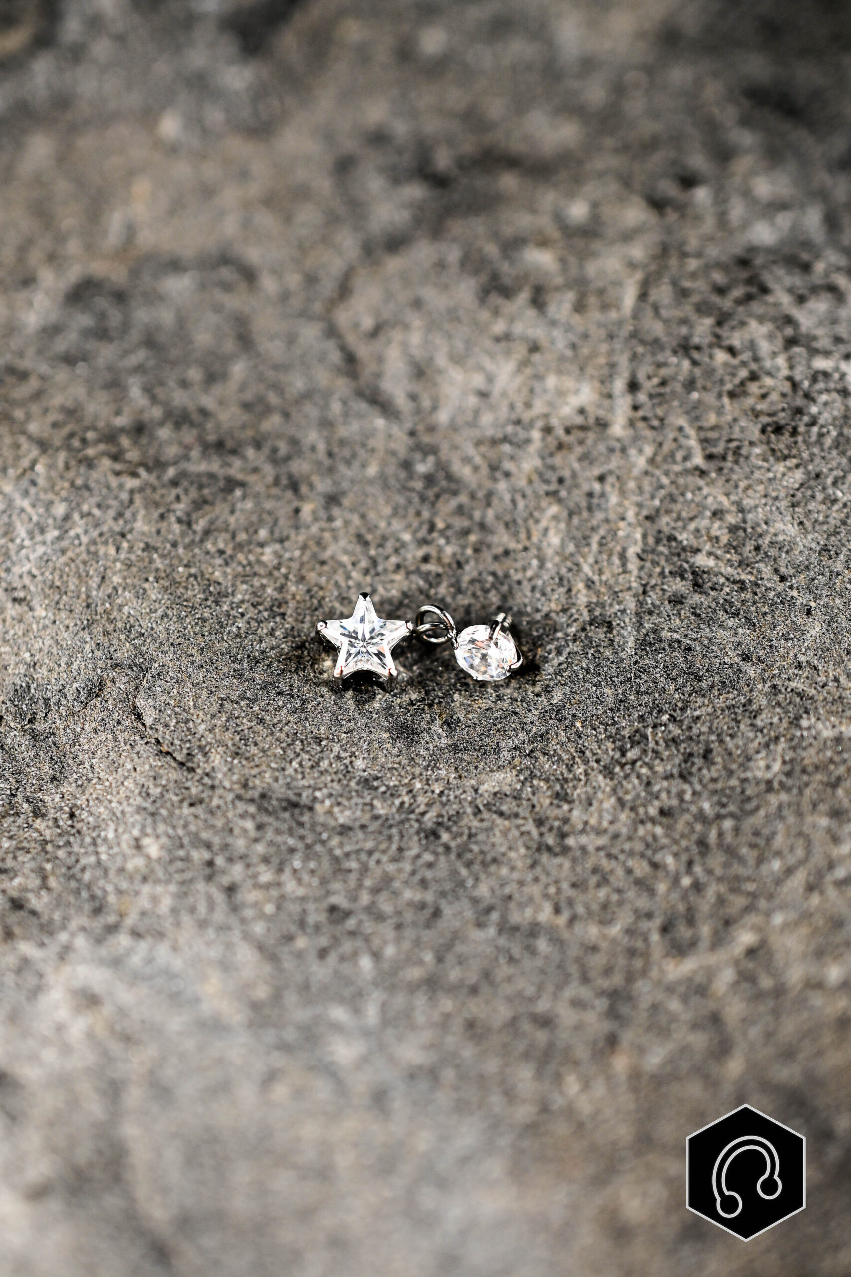 Labret Titane Argenté Starlet Drop