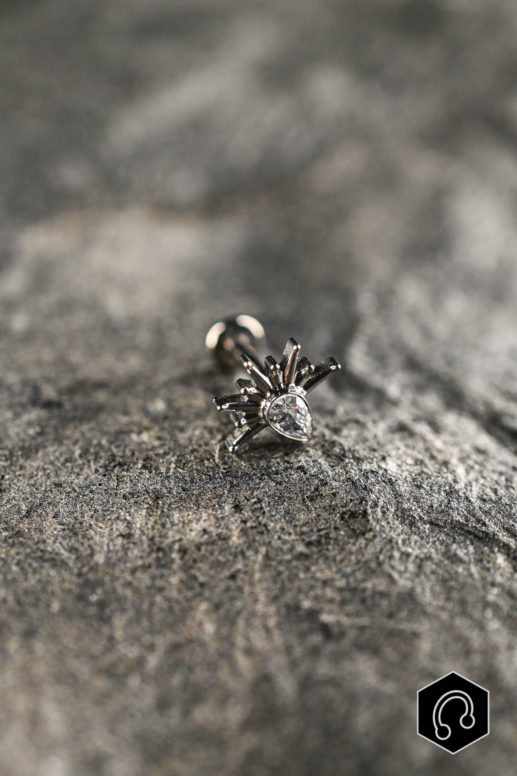 Labret Titane Éclat d'Argent