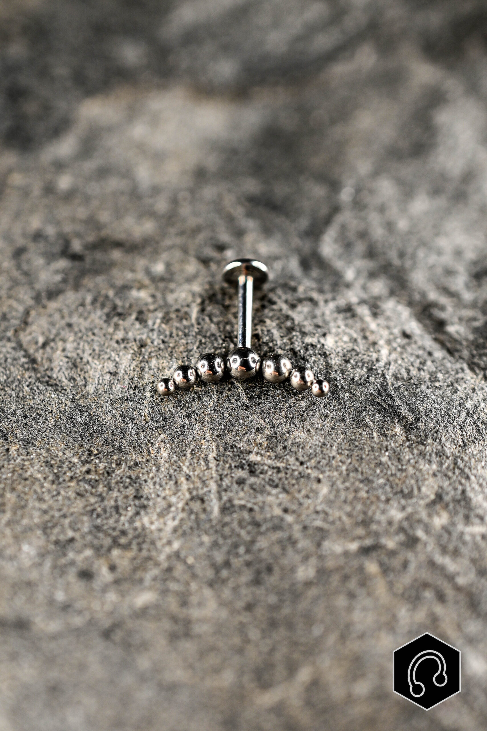 Labret Titane Argenté Tiny Arc