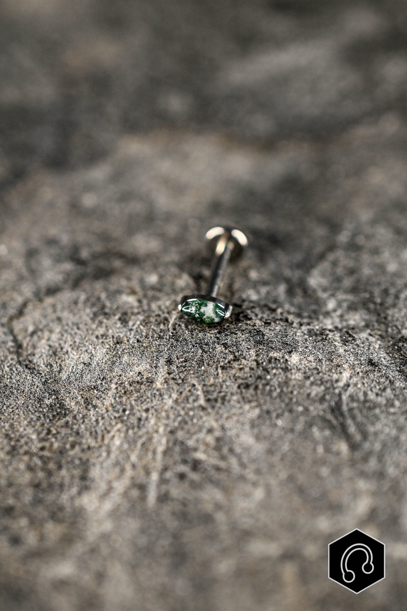 Labret Titane Argenté Moss Essence