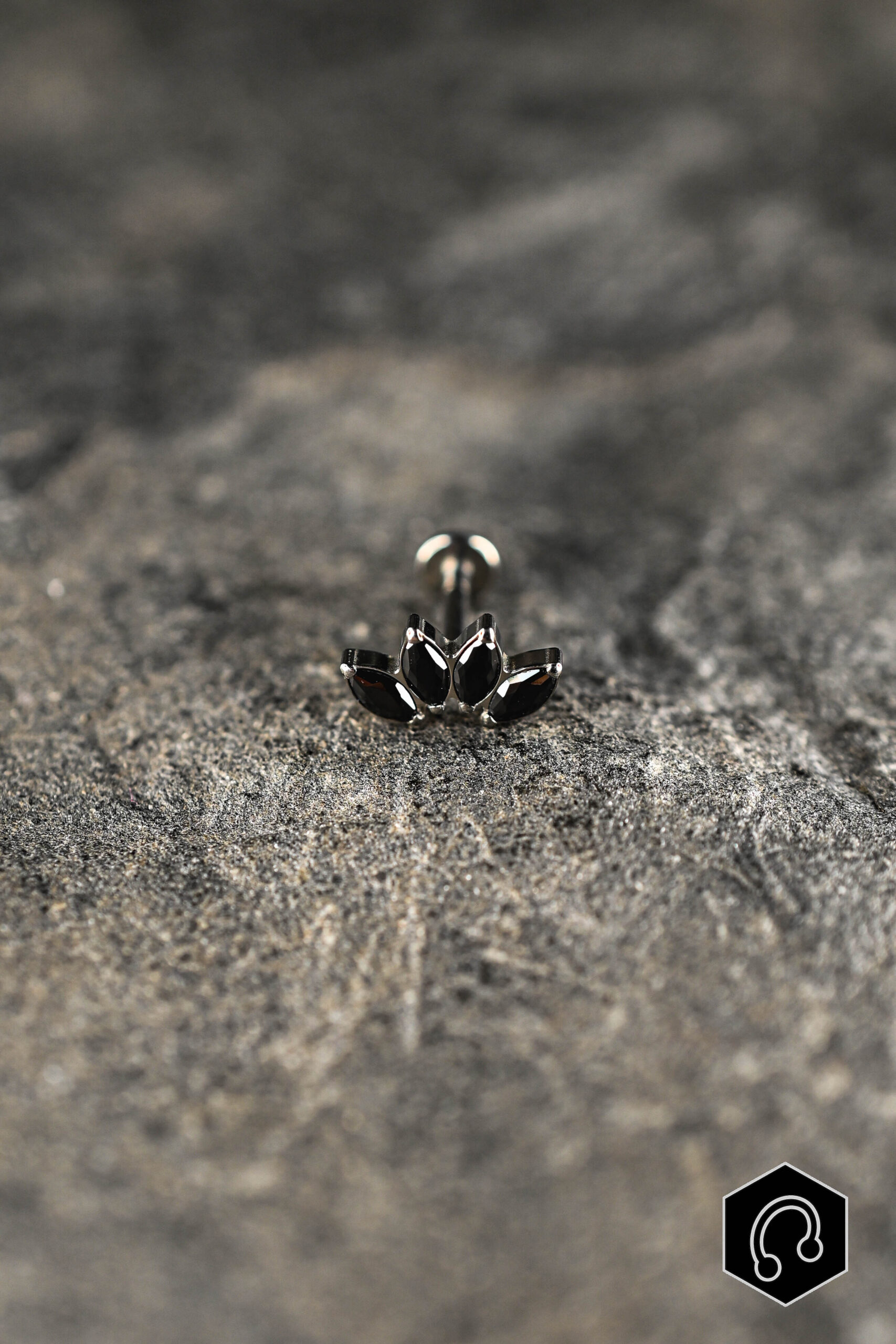 Labret Titane Black Velvet