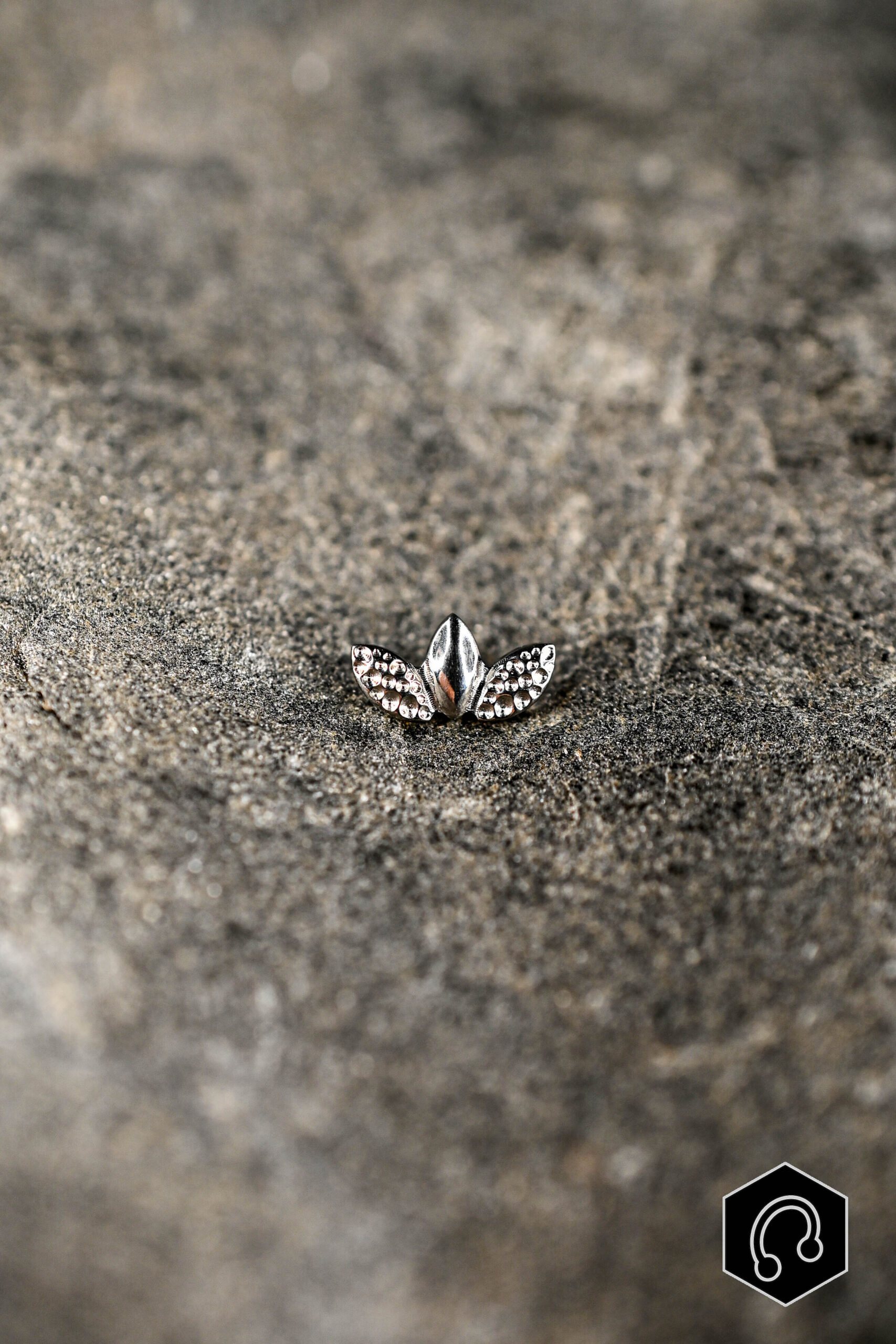 Labret Titane Argenté Martel