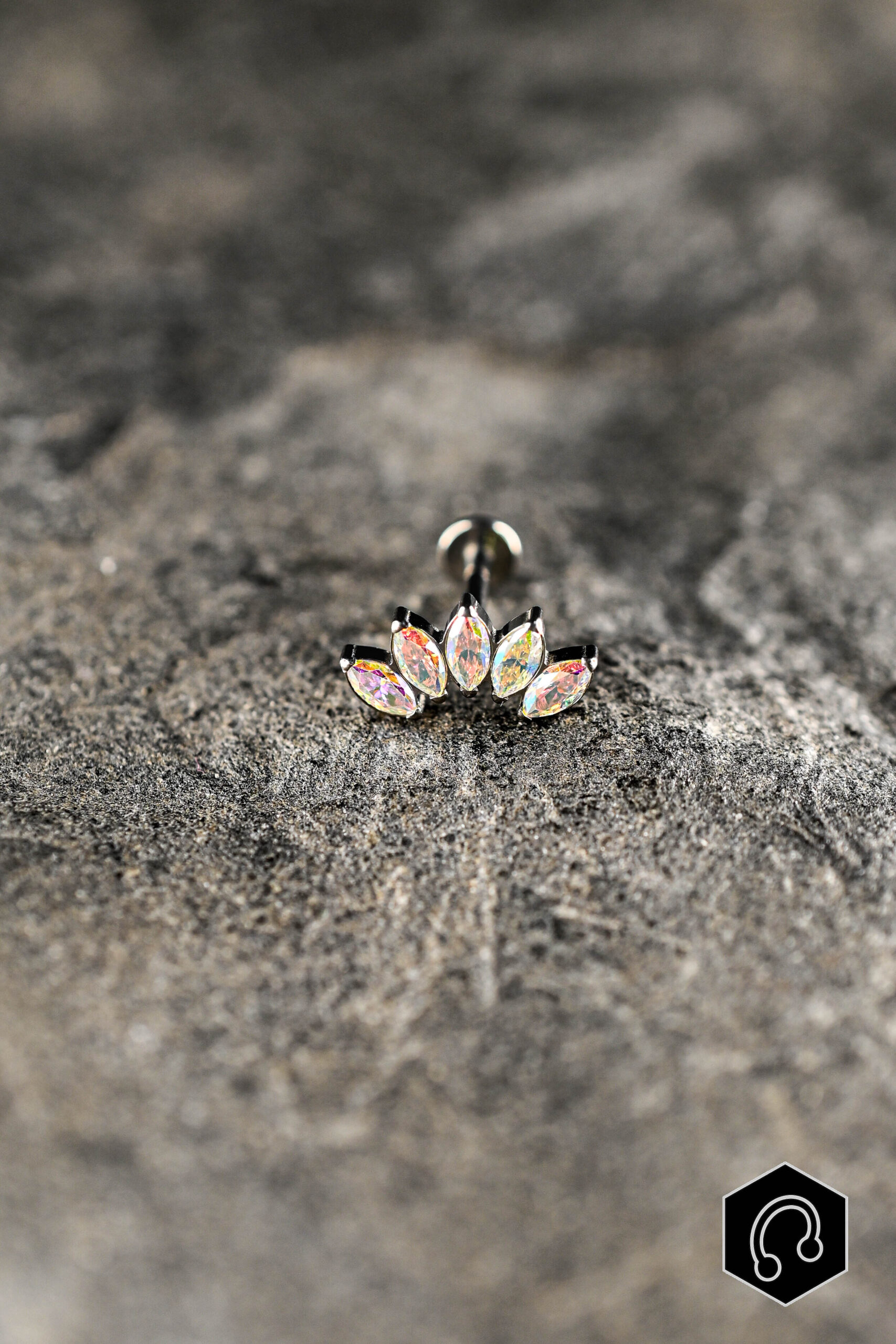 Labret Titane Velvet Crown Abalone