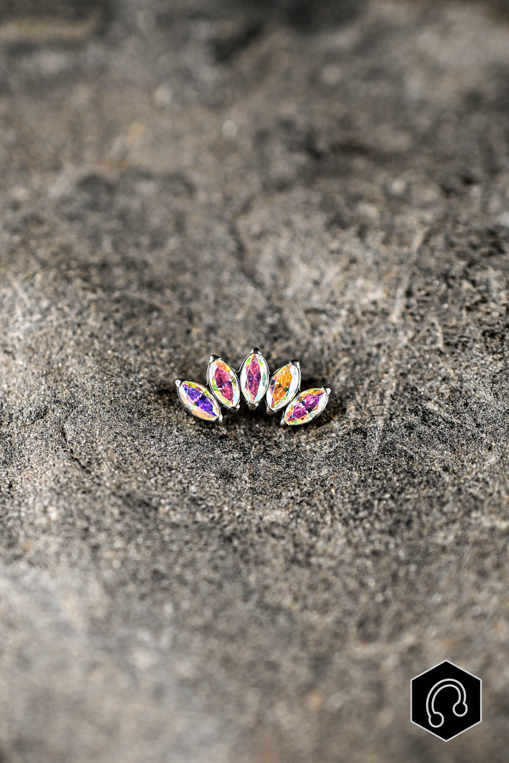 Labret Titane Velvet Crown Abalone