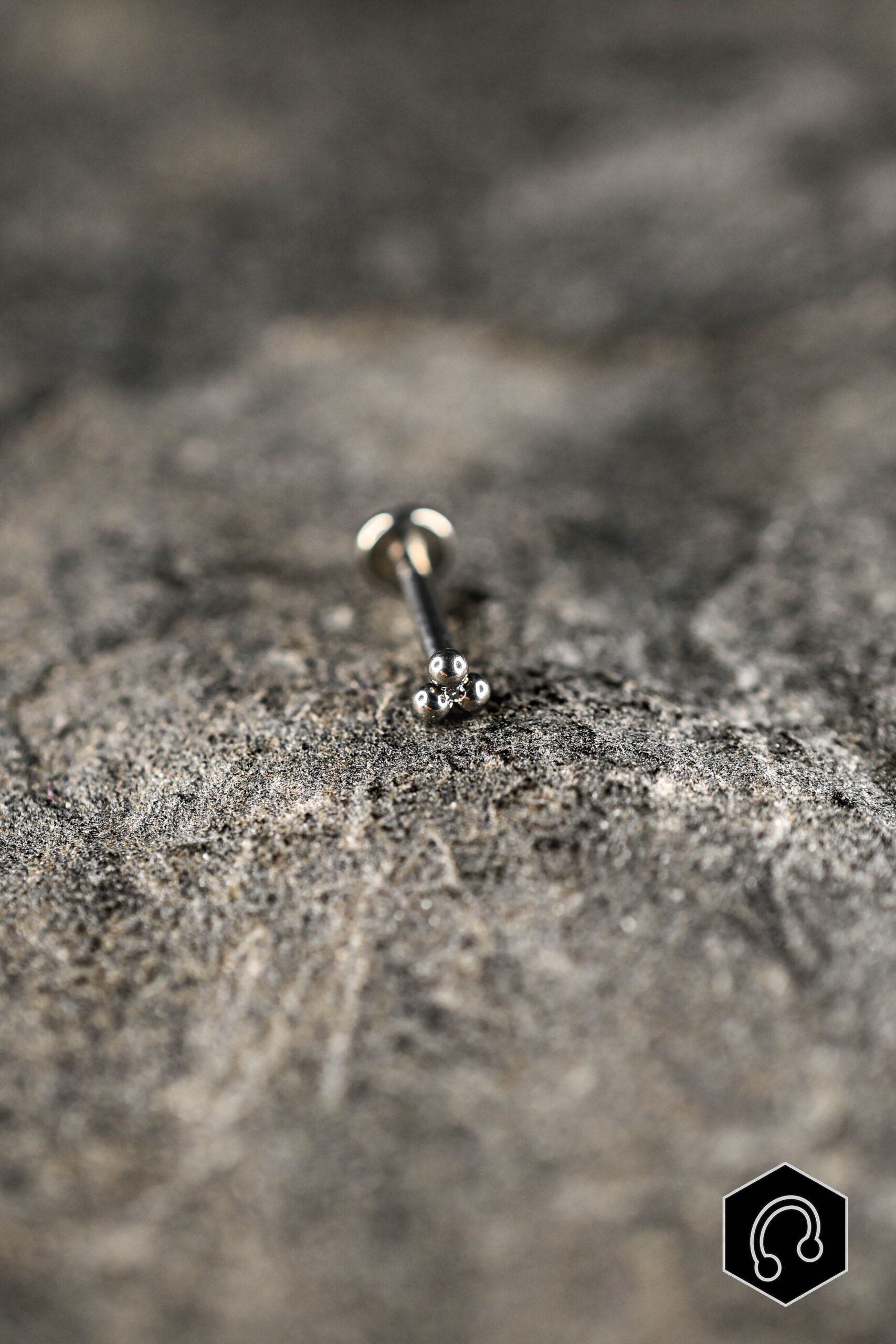 Labret Titane Silver Trio