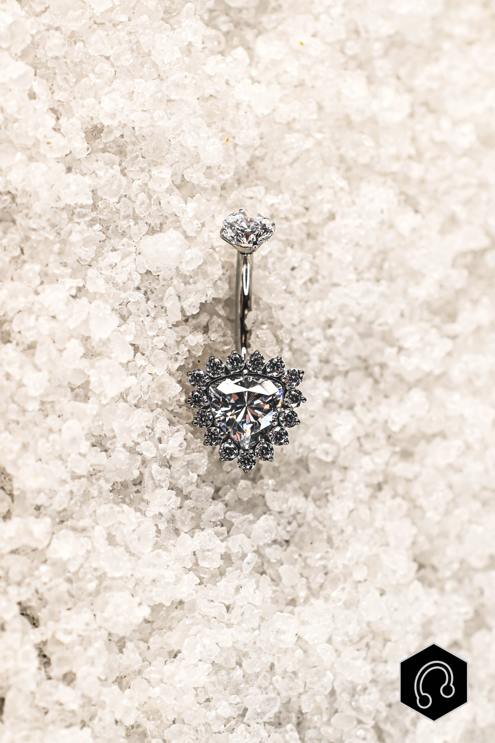 Banane Nombril Titane argenté Tri-Glow