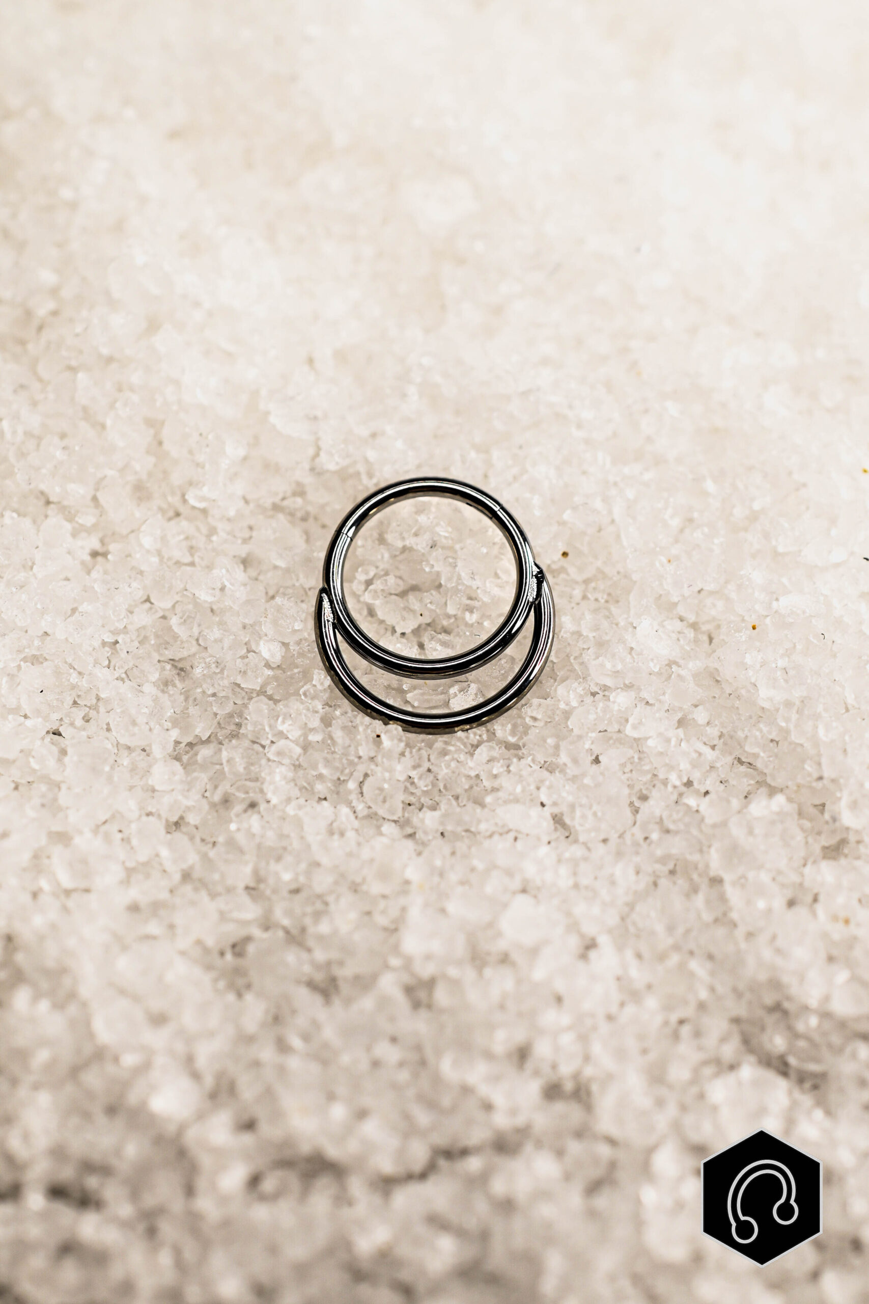 Anneau Clicker Argenté Twin Loop