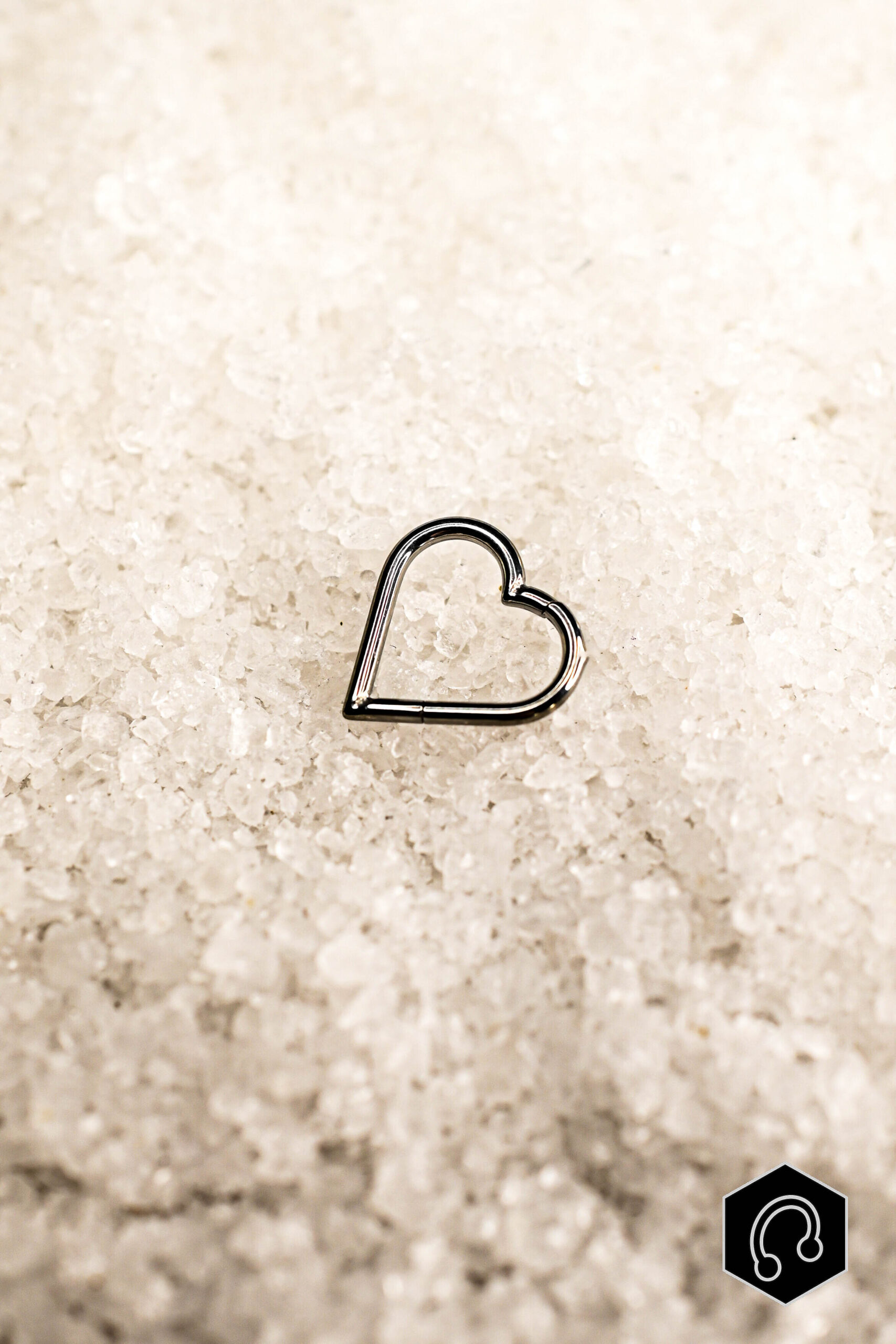 Anneau Clicker Argenté Heartline