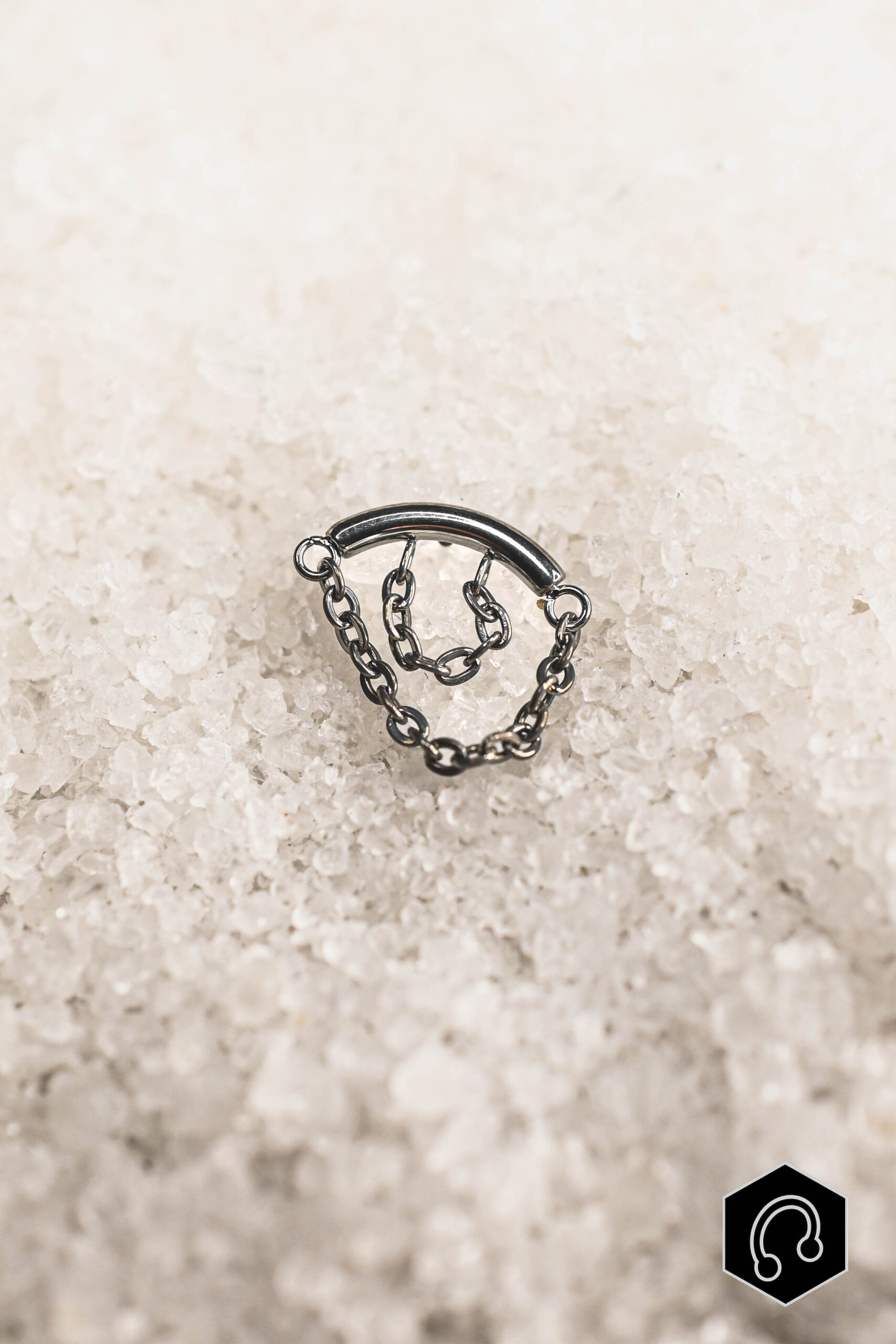 Labret Titane Argenté Glow Chain