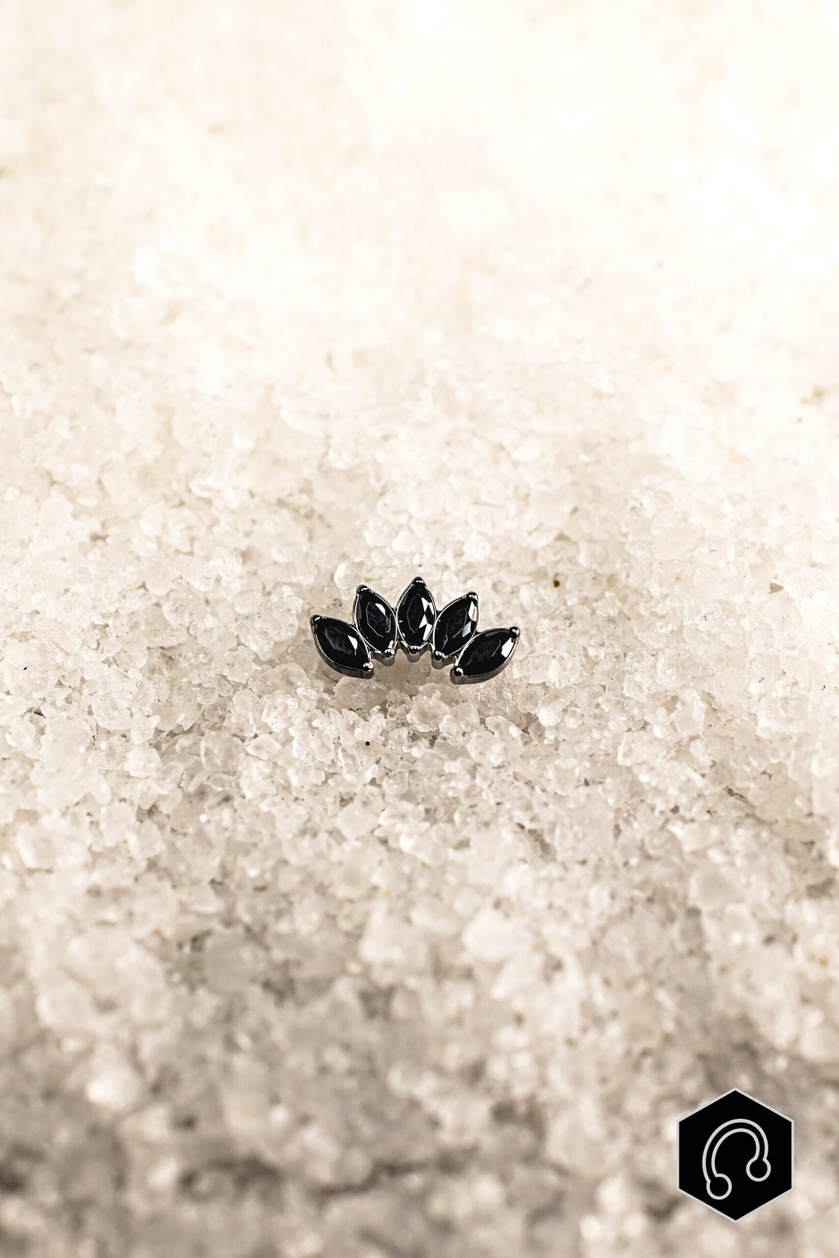 Labret titane black Velvet Crown