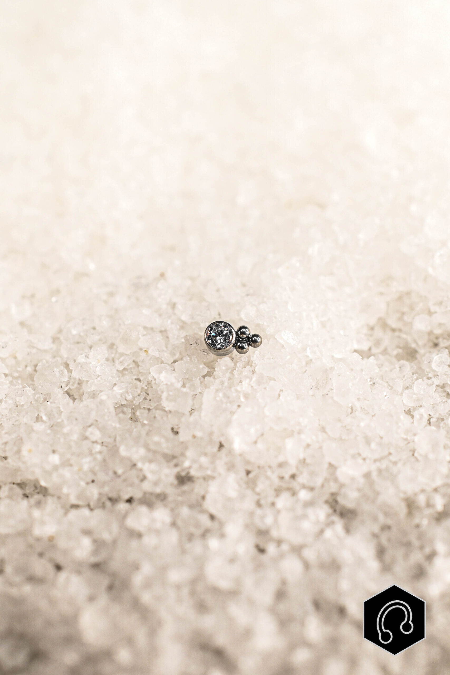 Labret Titane argenté Soft Spark