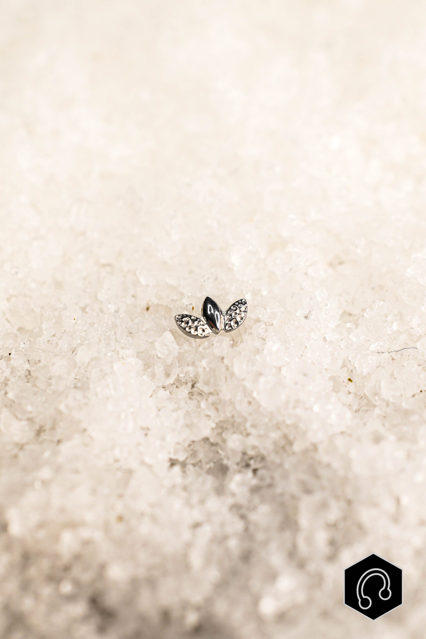 Labret Titane Argenté Martel