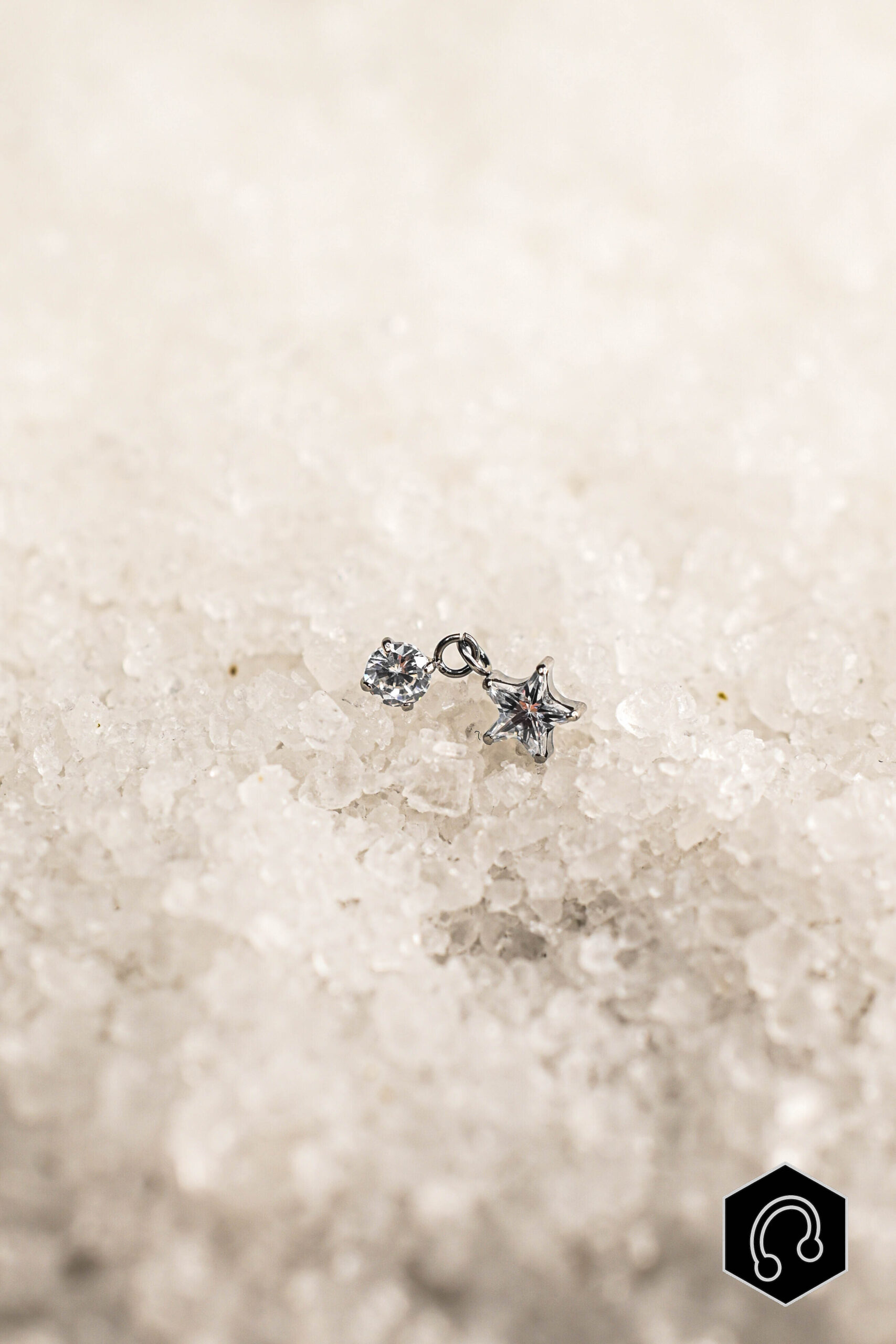 Labret Titane Argenté Starlet Drop