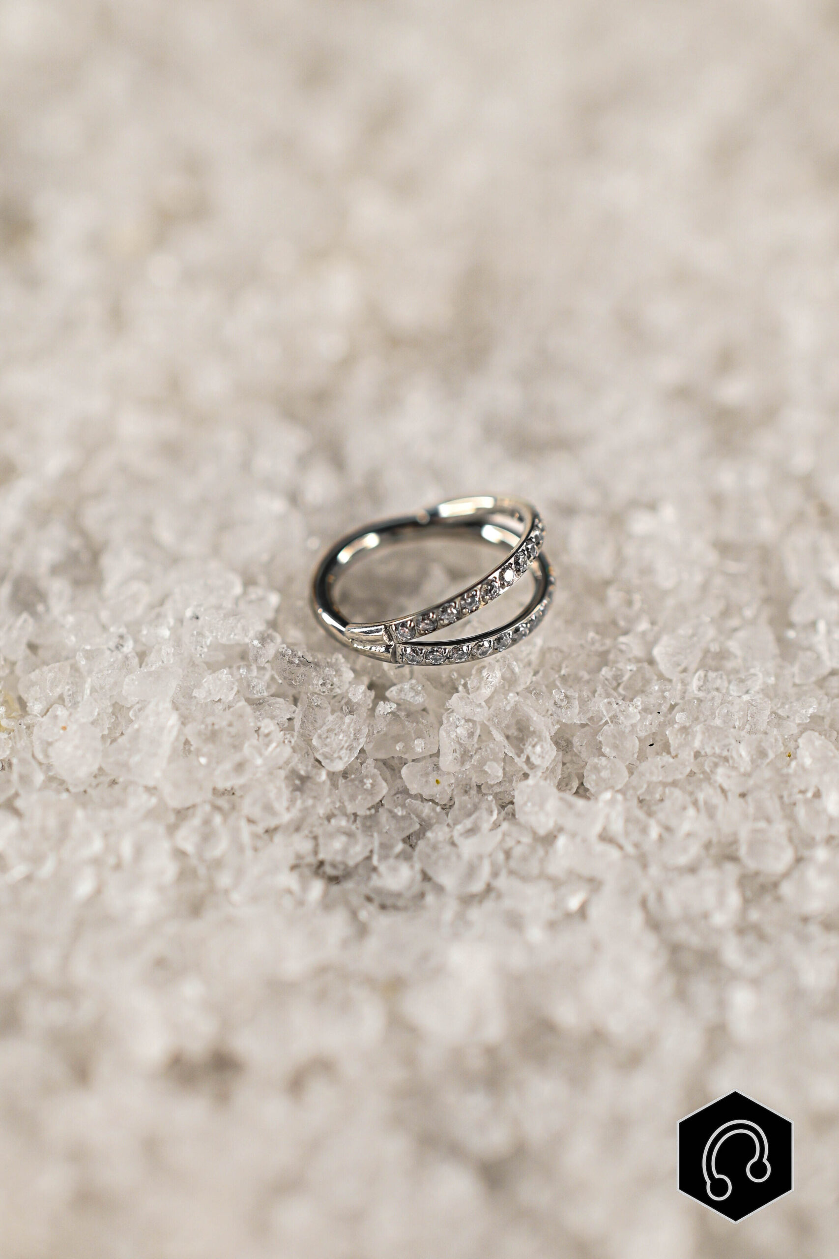 Anneau Clicker Titane Double Shimmer