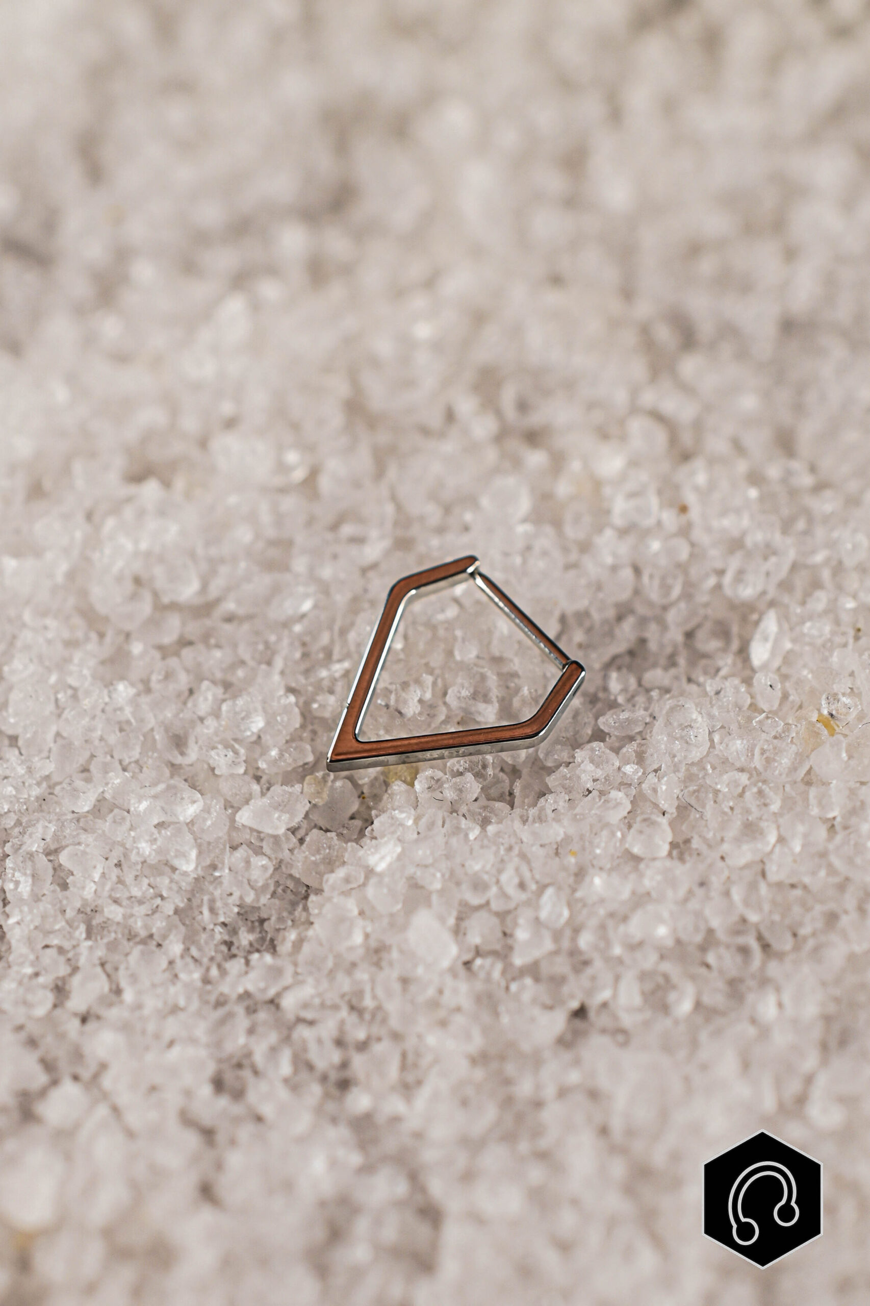 Anneau Titane Argenté Arrowline