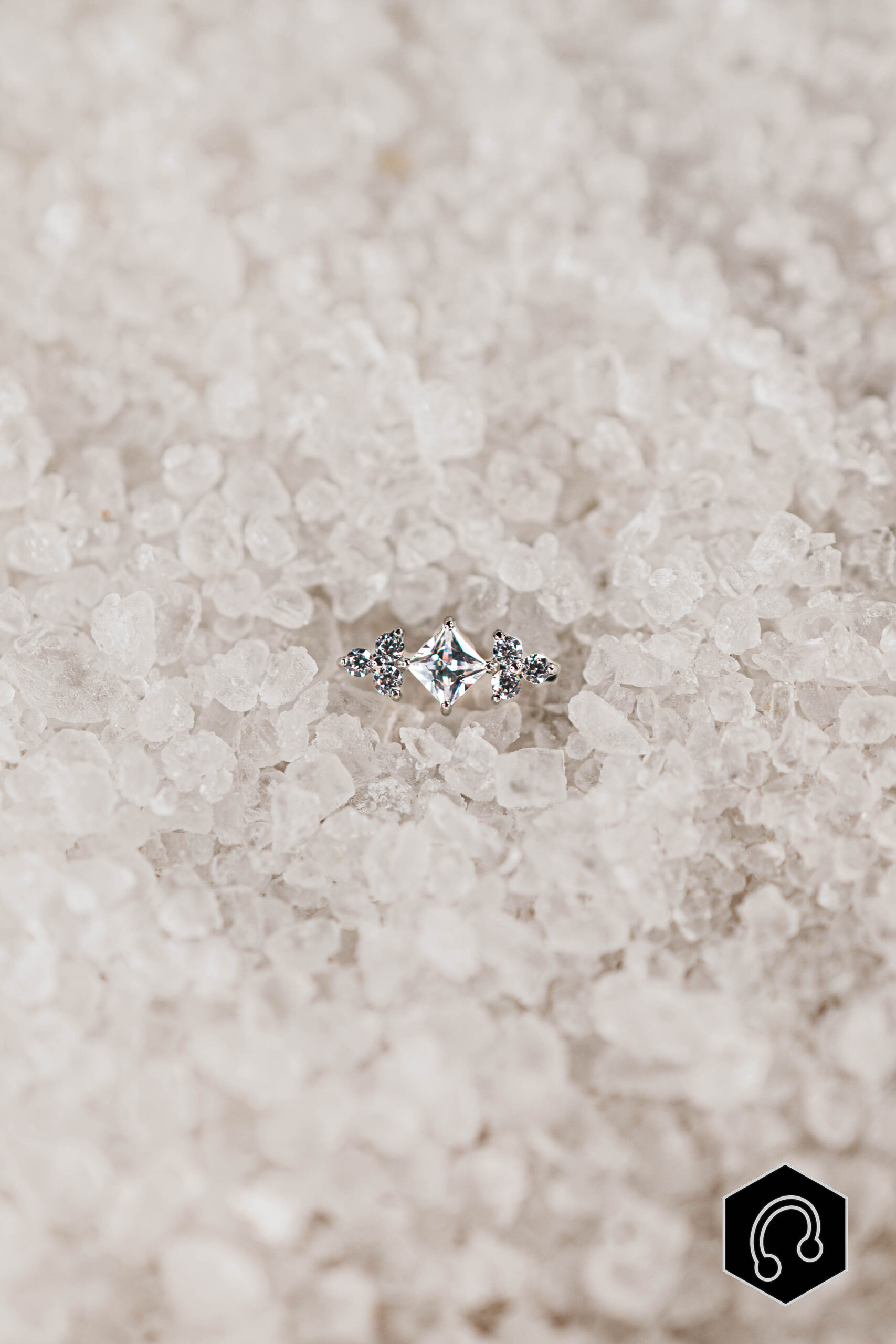 Labret Titane Argenté Iskya Crown