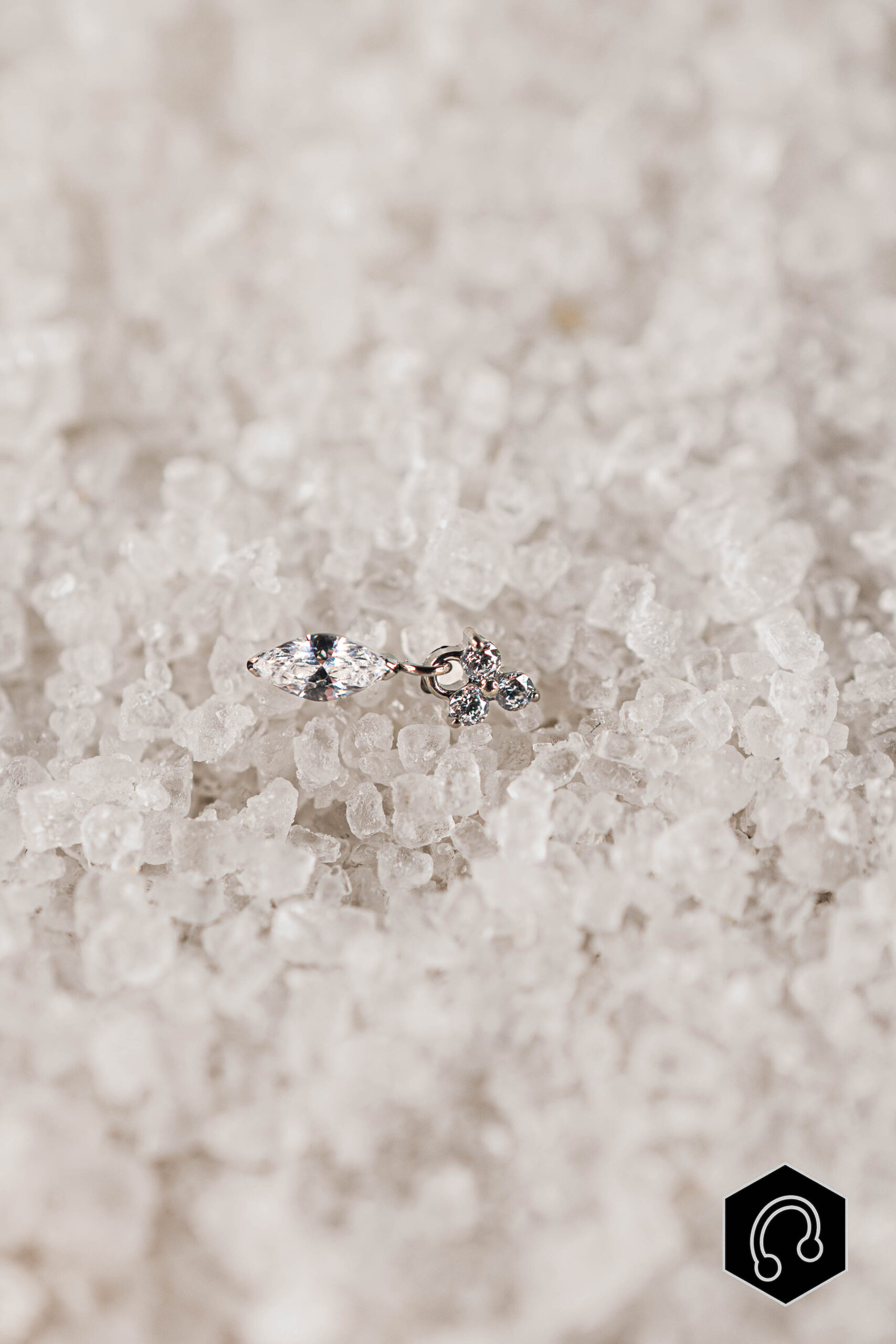 Labret titane Argenté Elyra Dangle