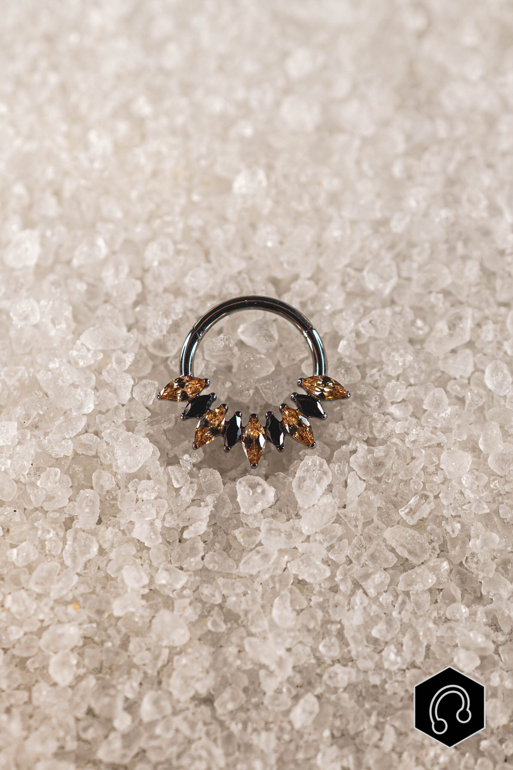 Anneau Clicker Titane Argenté Aurelya