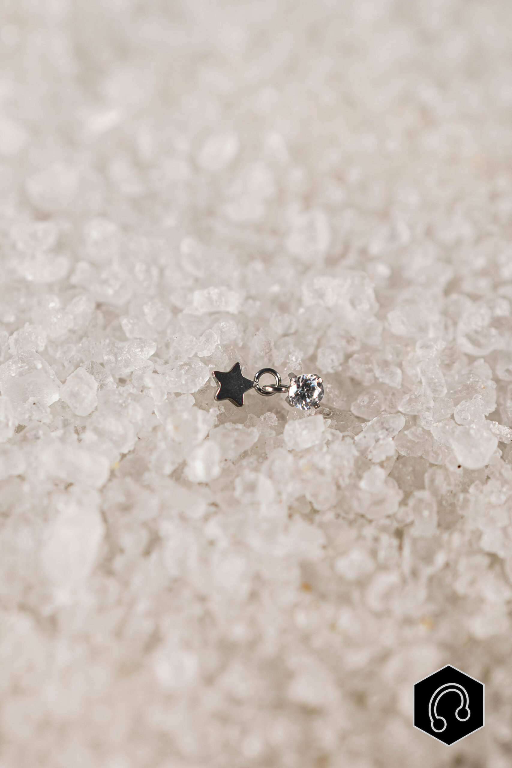 Labret Titane Argenté Lyra Five