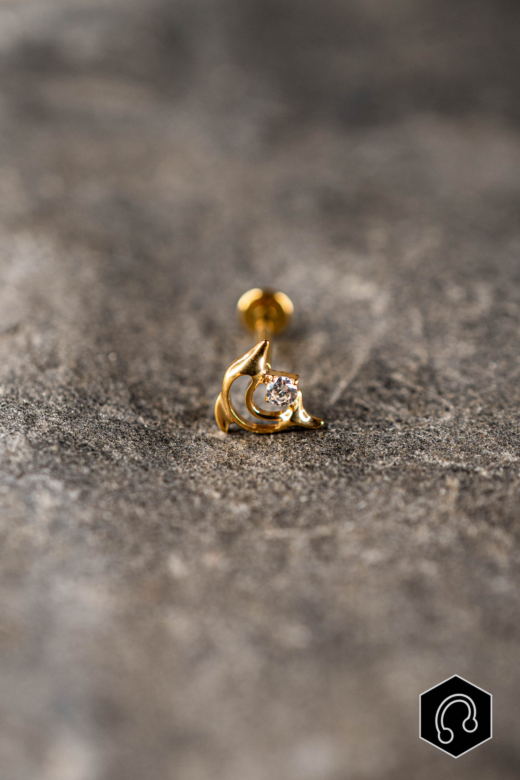 Labret Titane Doré Delphya