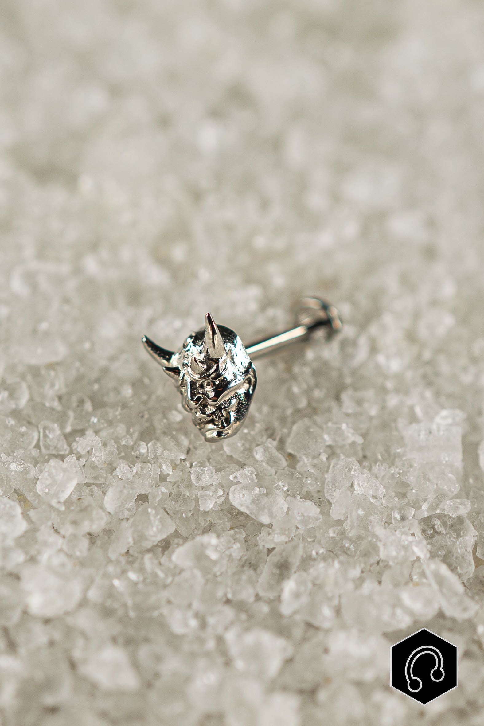 Labret Titane argenté Kuro-hannya