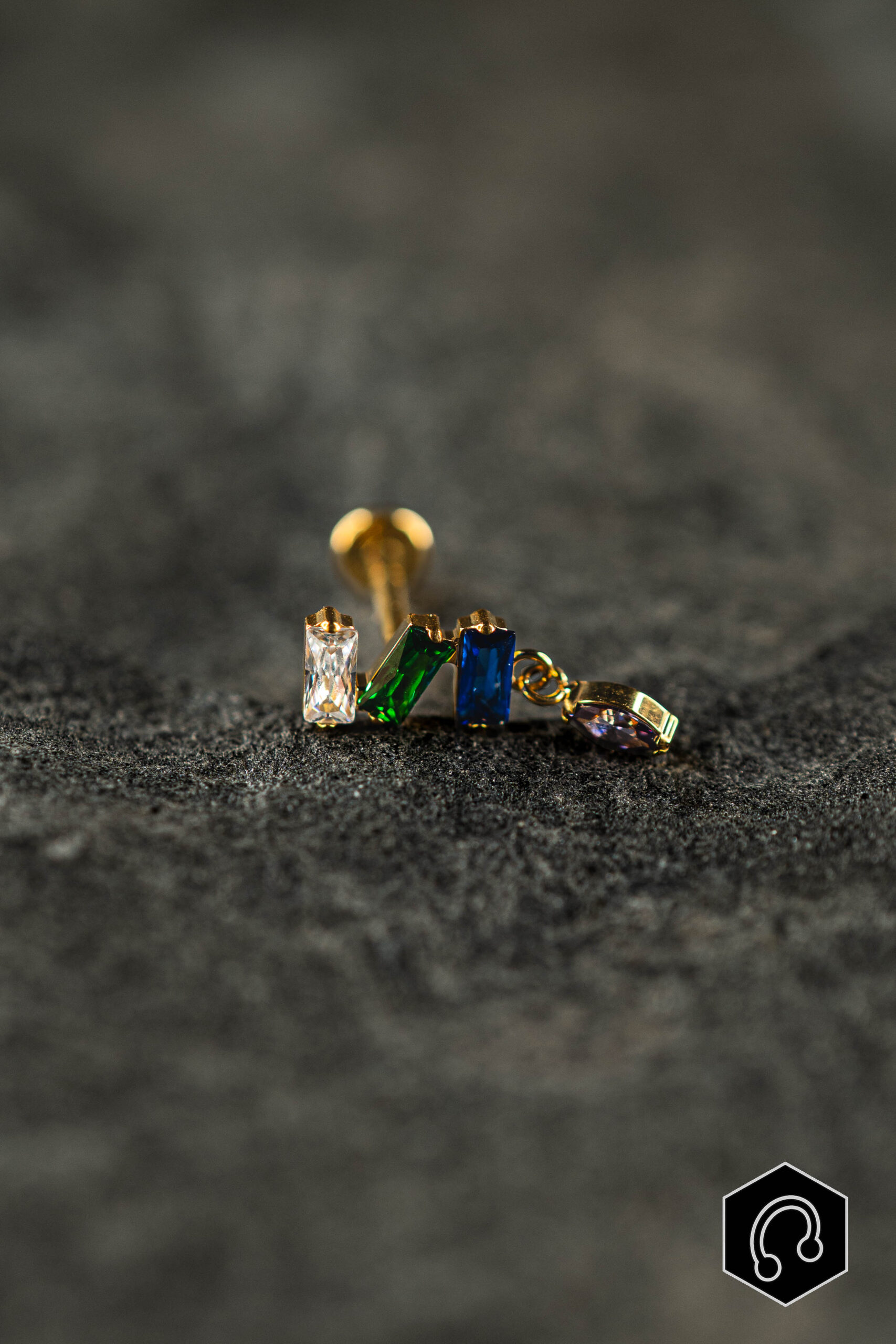 Labret Titane Doré Kalya Pop