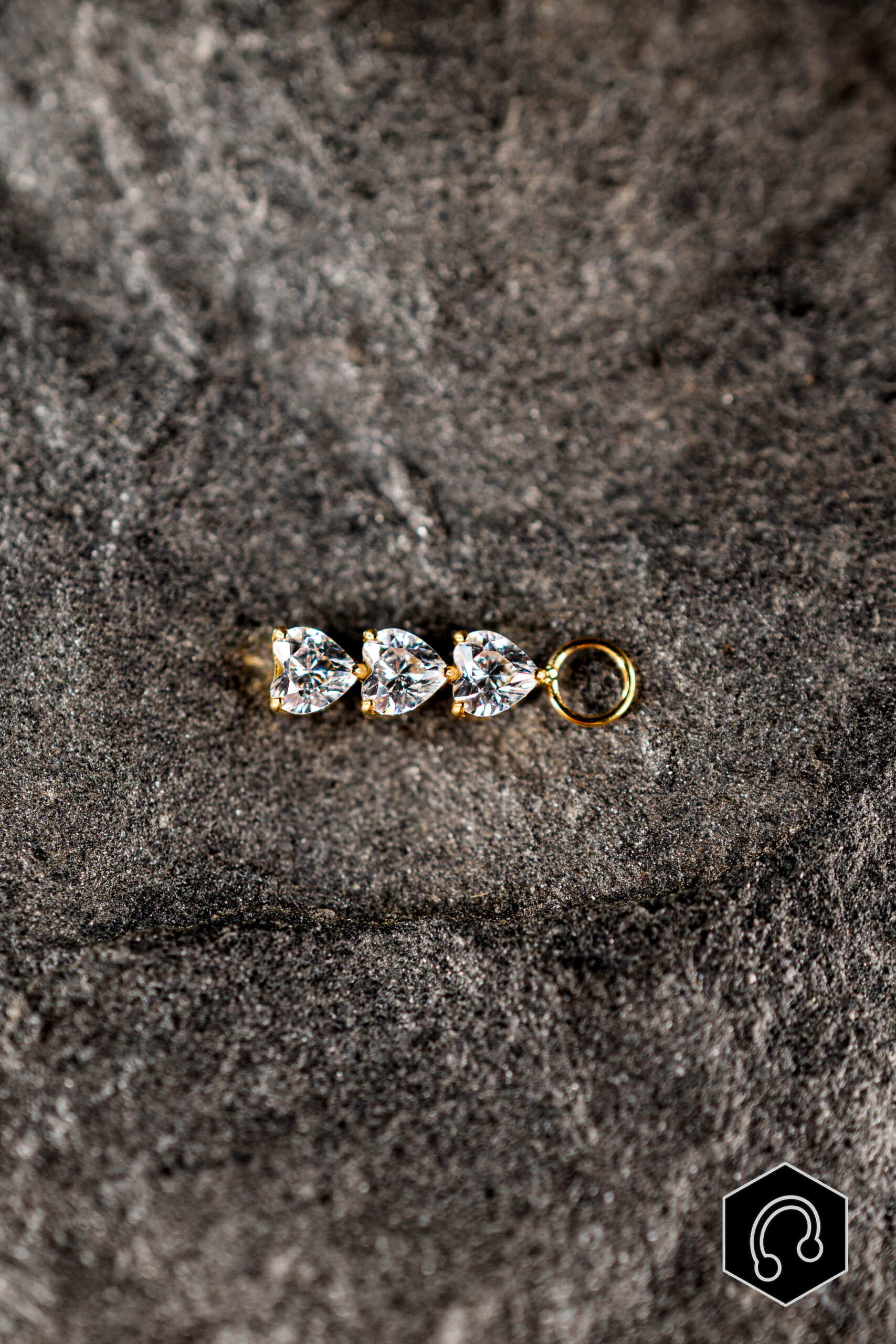 Charm Titane Doré Tria Heart