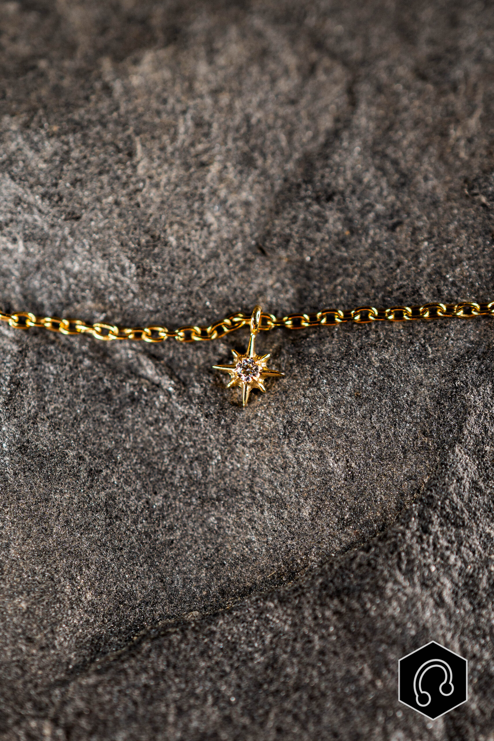 Chaîne Titane Doré Stella