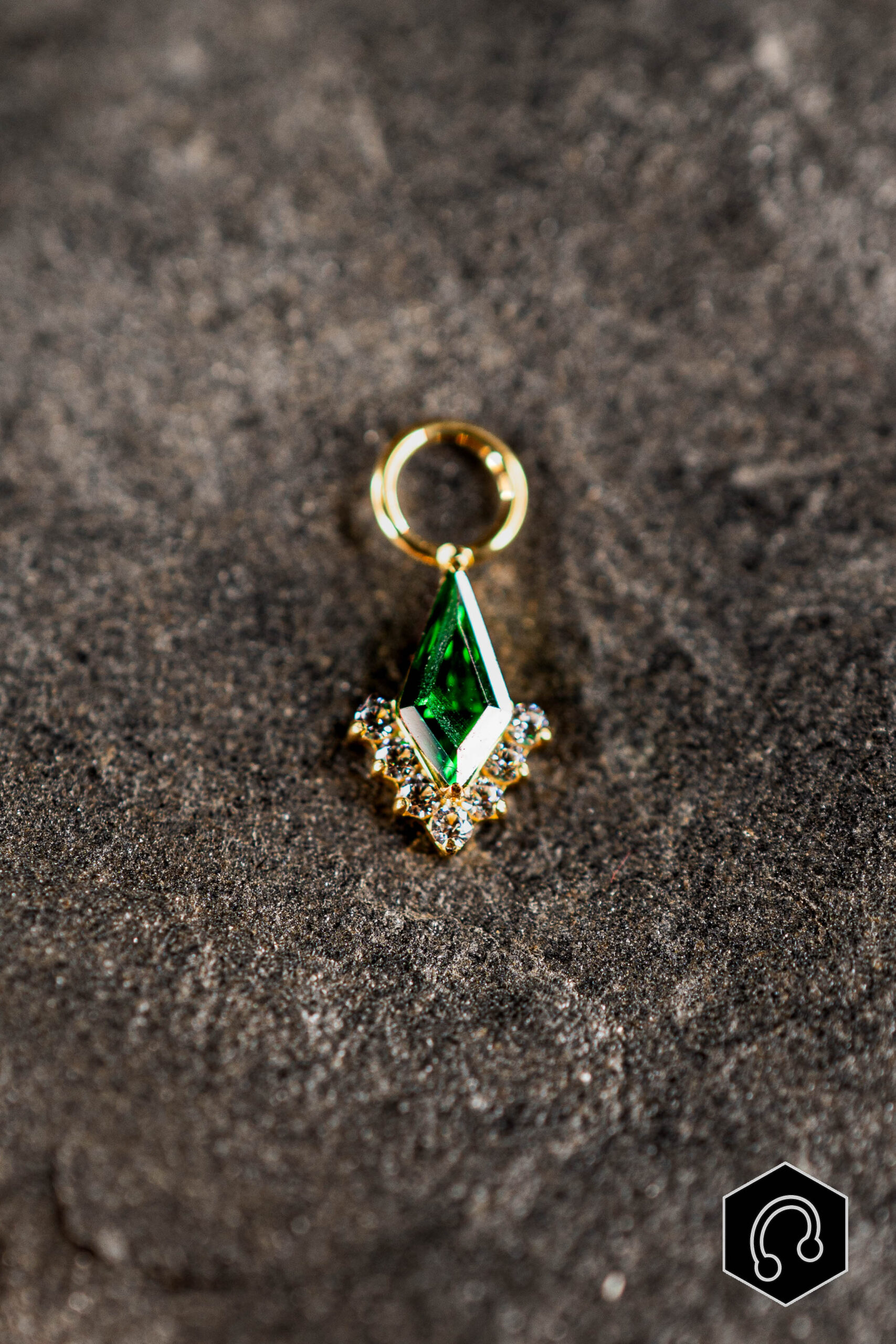 Charm Titane Vert Elmyra Drop