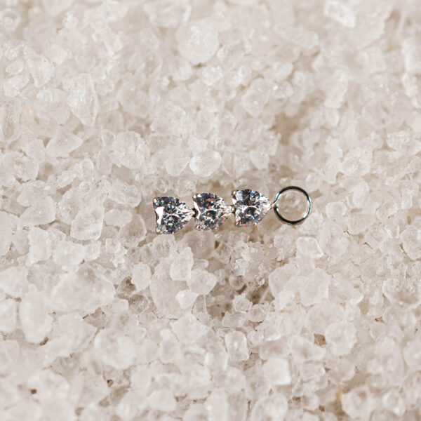 Charm Titane Argenté Tria Heart