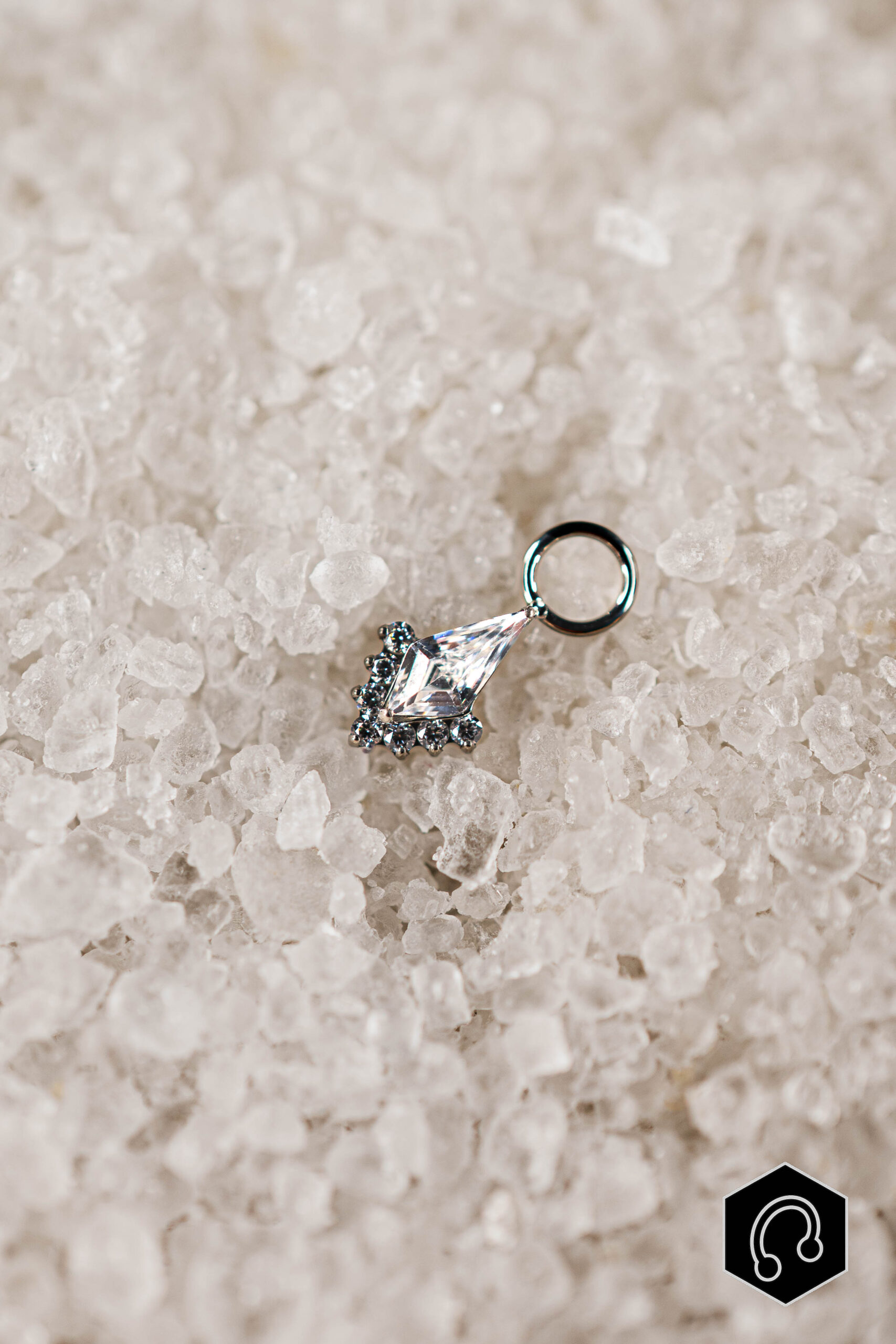 Charm Titane Argenté Elmyra Drop