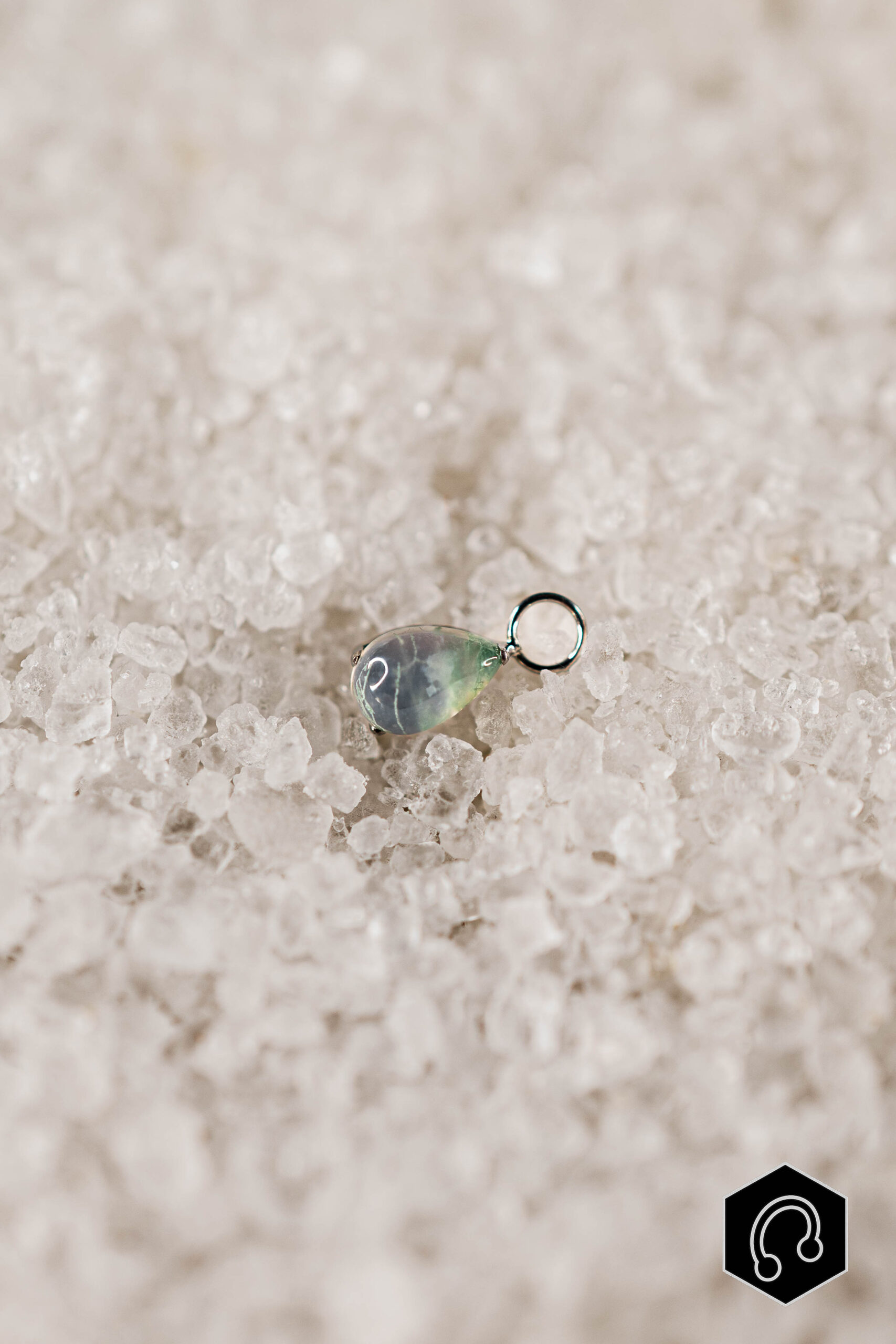 Charm Titane Argenté Moss Drop