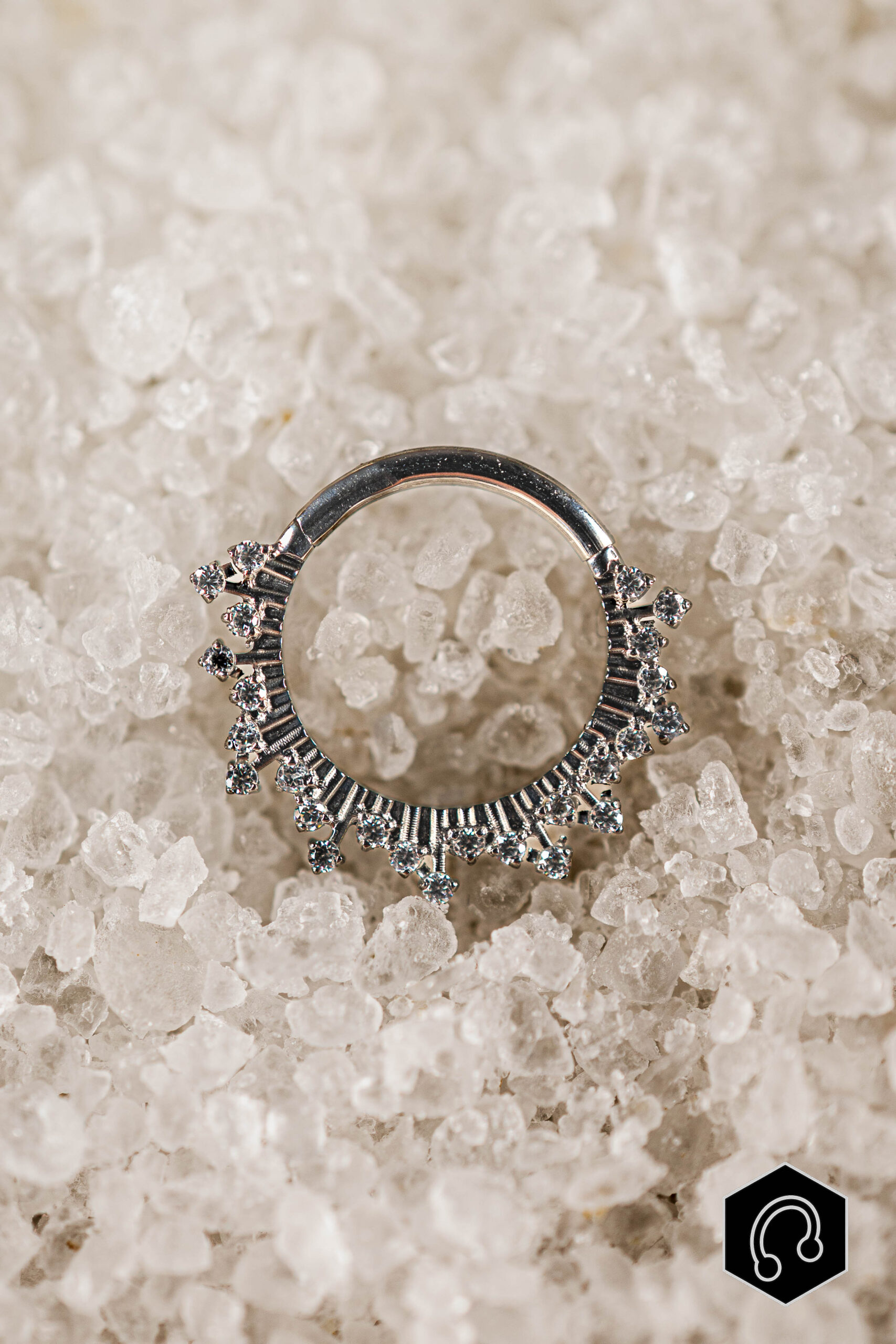 Anneau Titane Argenté Radiant Crown