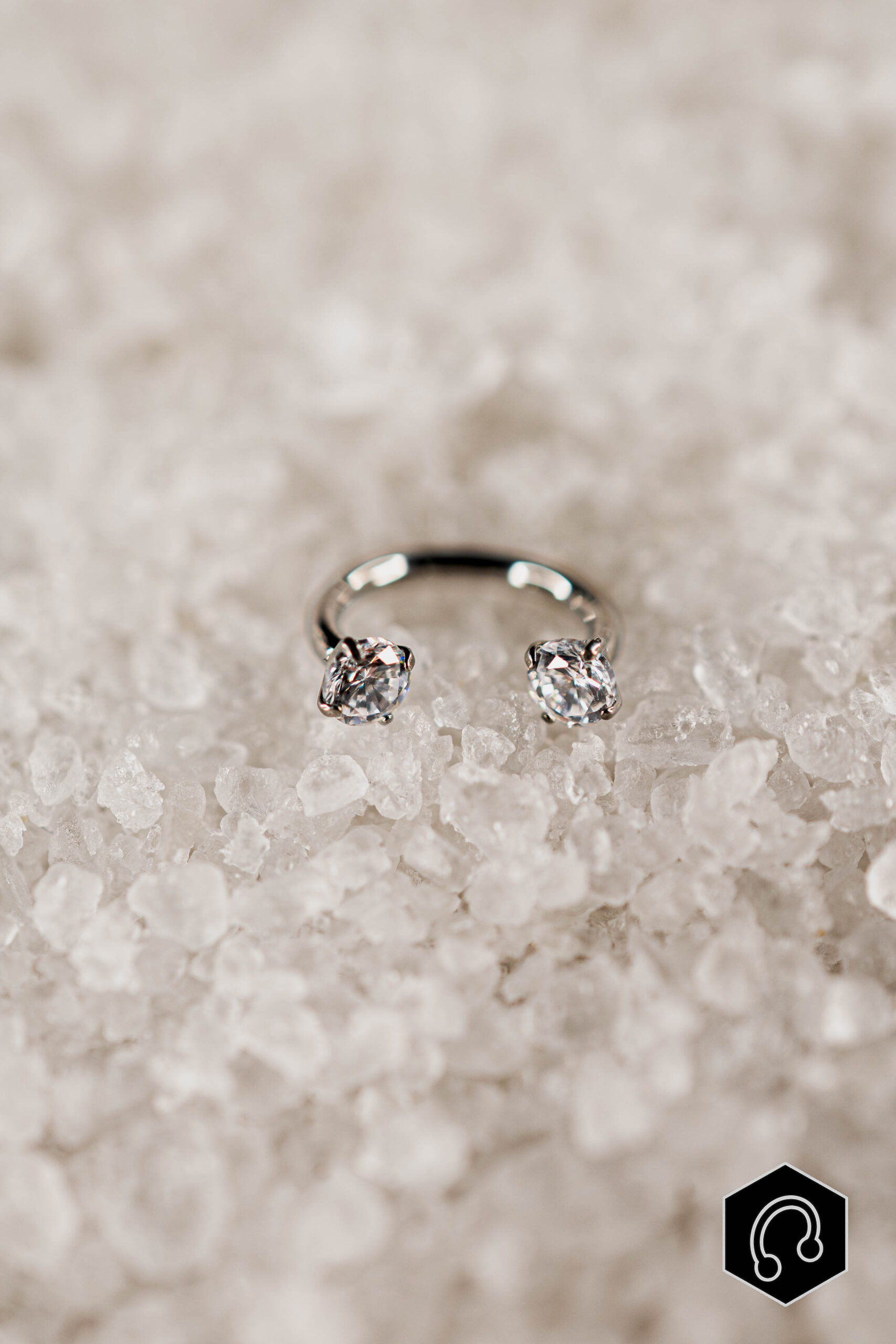 Fer à Cheval Titane Argenté Elenya Duo