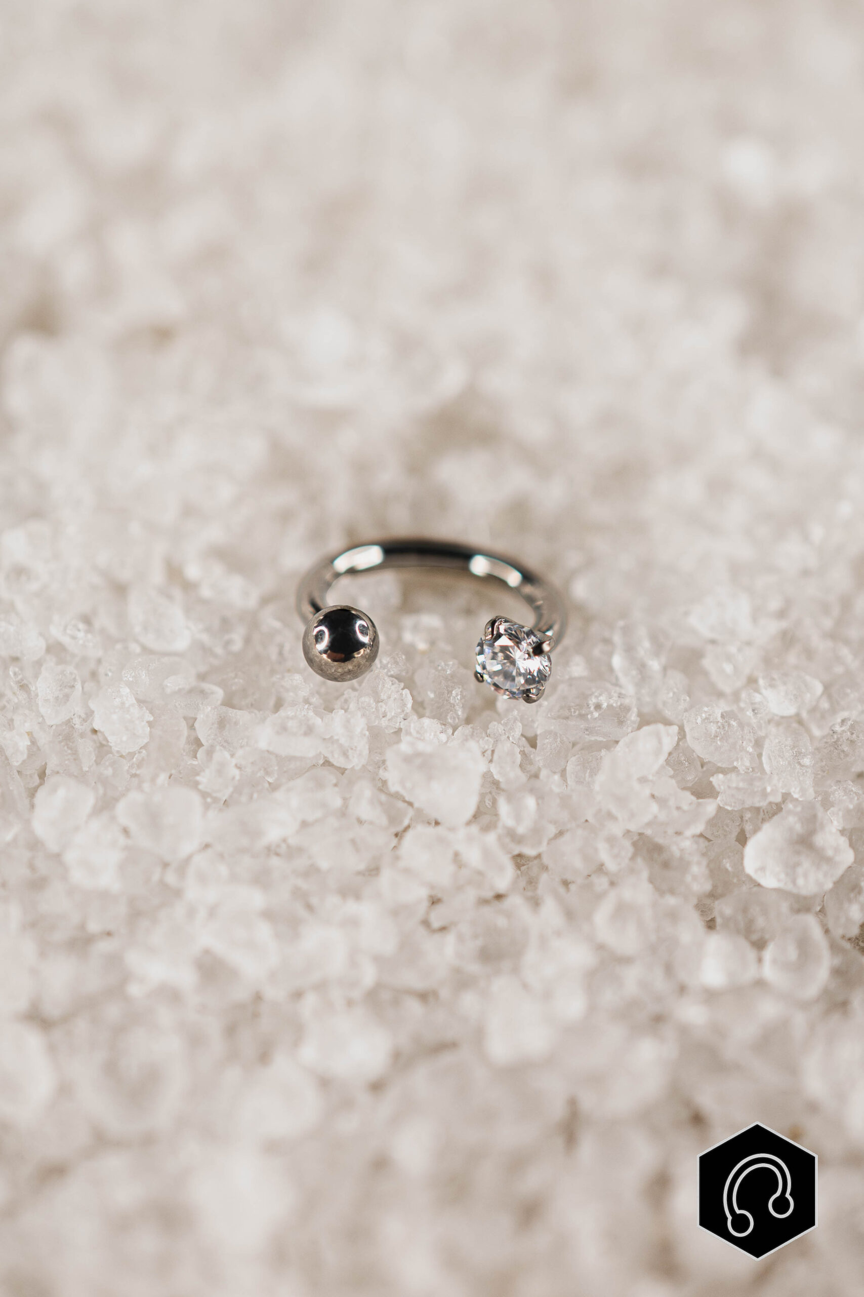 Fer à cheval titane argenté Elenya Mix