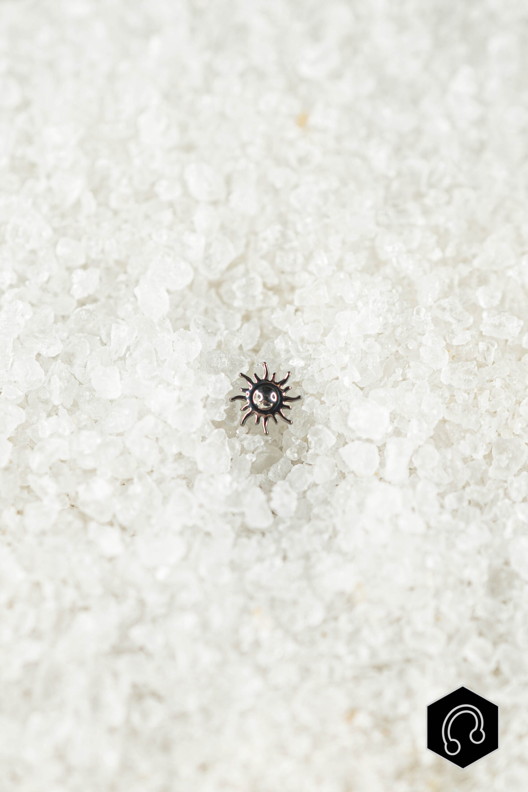 Labret titane argenté Solys