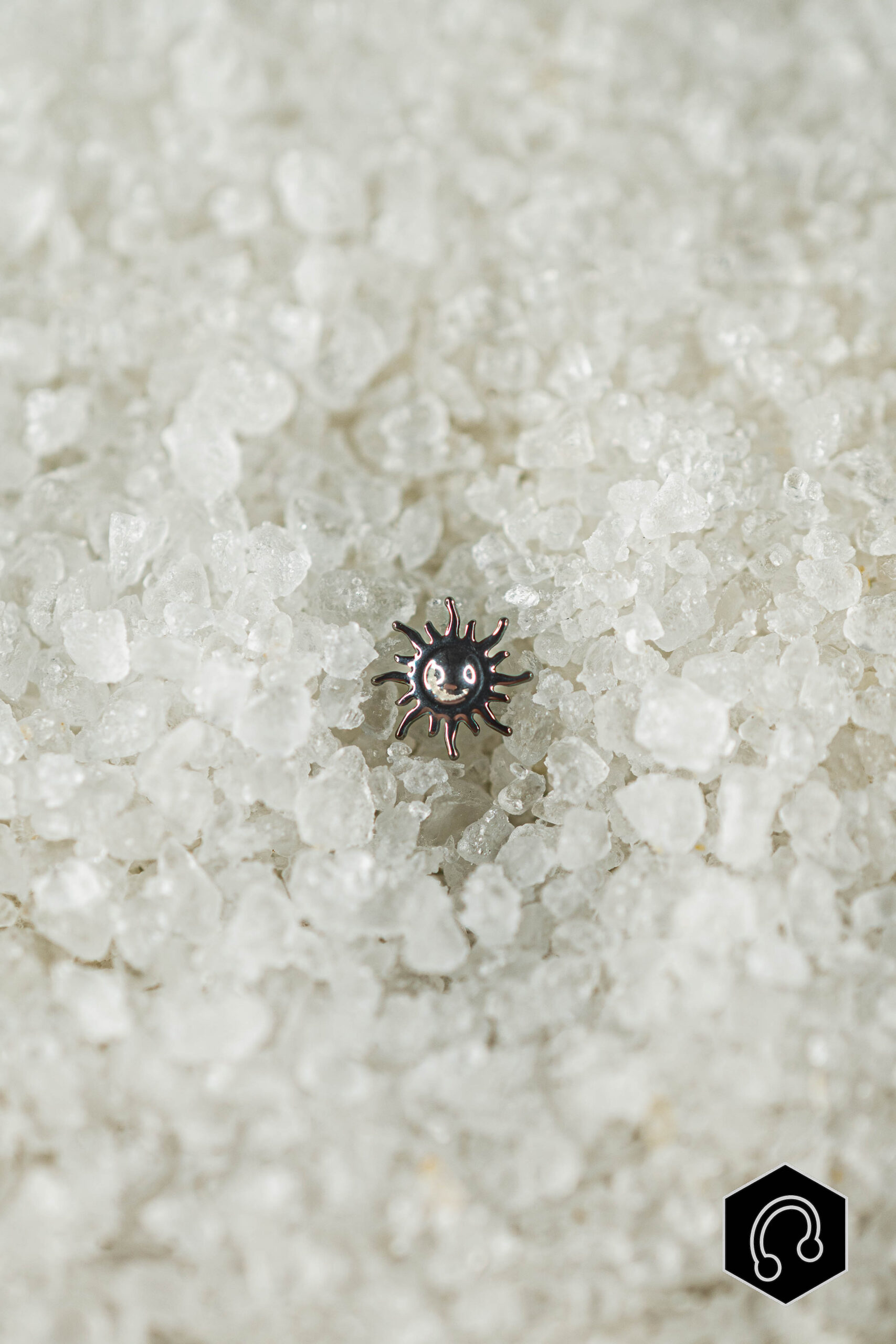 Labret titane argenté Solys