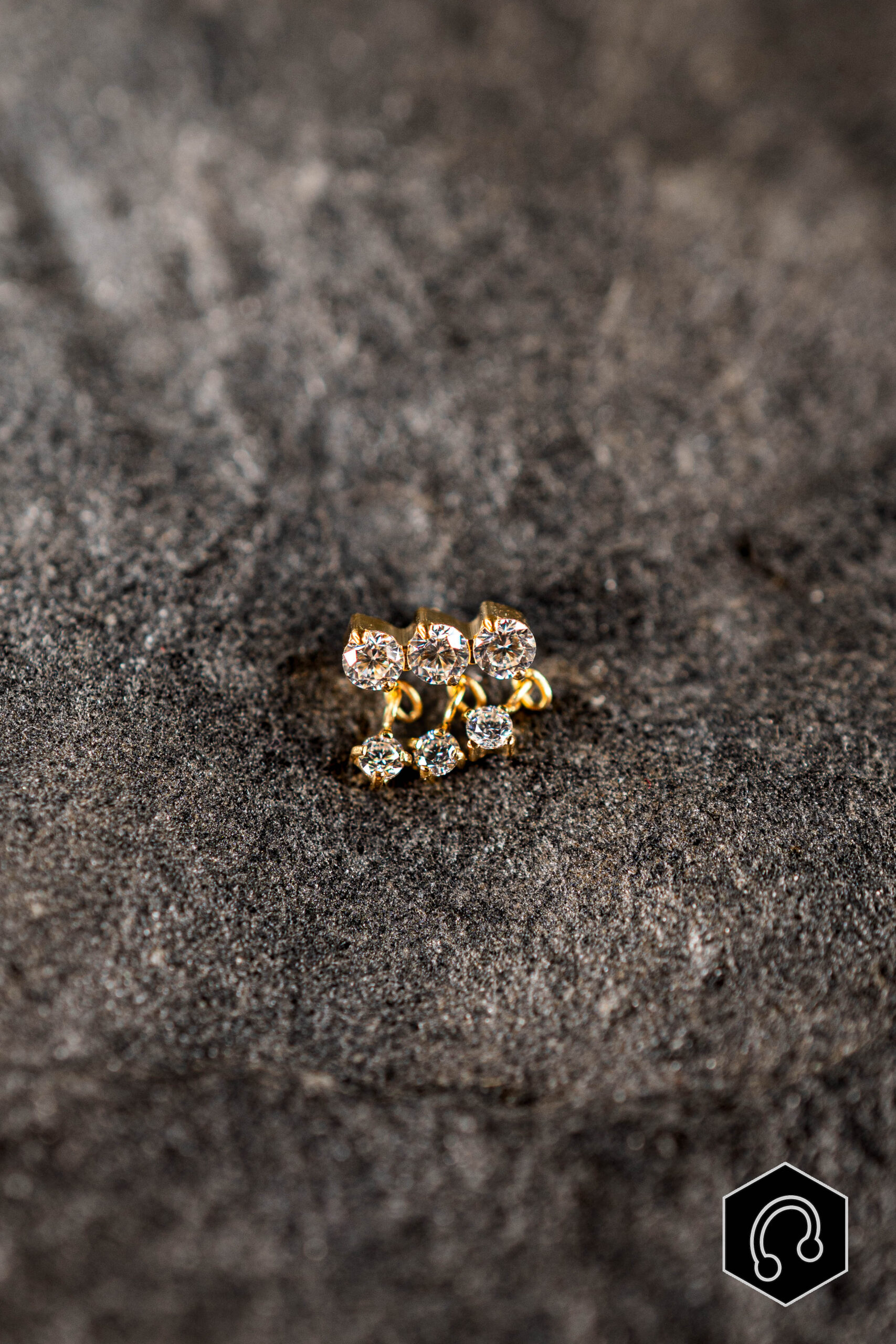 Labret Titane Doré Elarys Drop