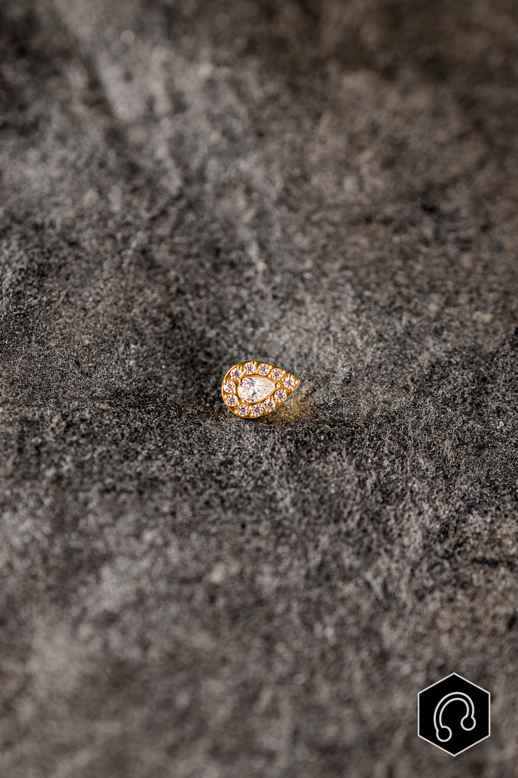 Labret Titane Doré Tear